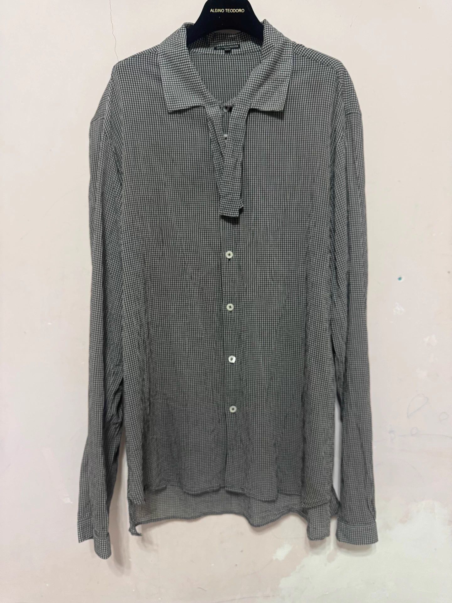 Ann Demeulemeester AnnDemeulemeester Black White Plaid Sheer Unisex XXS Size US XXS / EU 40 - 2 Thumbnail