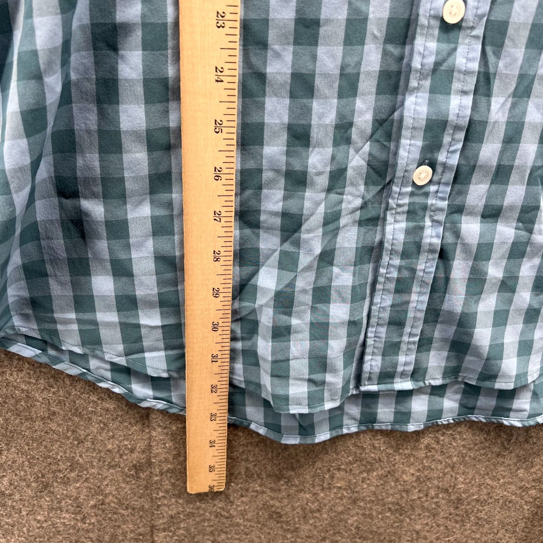 Footjoy FootJoy Shirt Men Large Adult Blue Check Polyester Spandex Button-Down Size US L / EU 52-54 / 3 - 6 Thumbnail