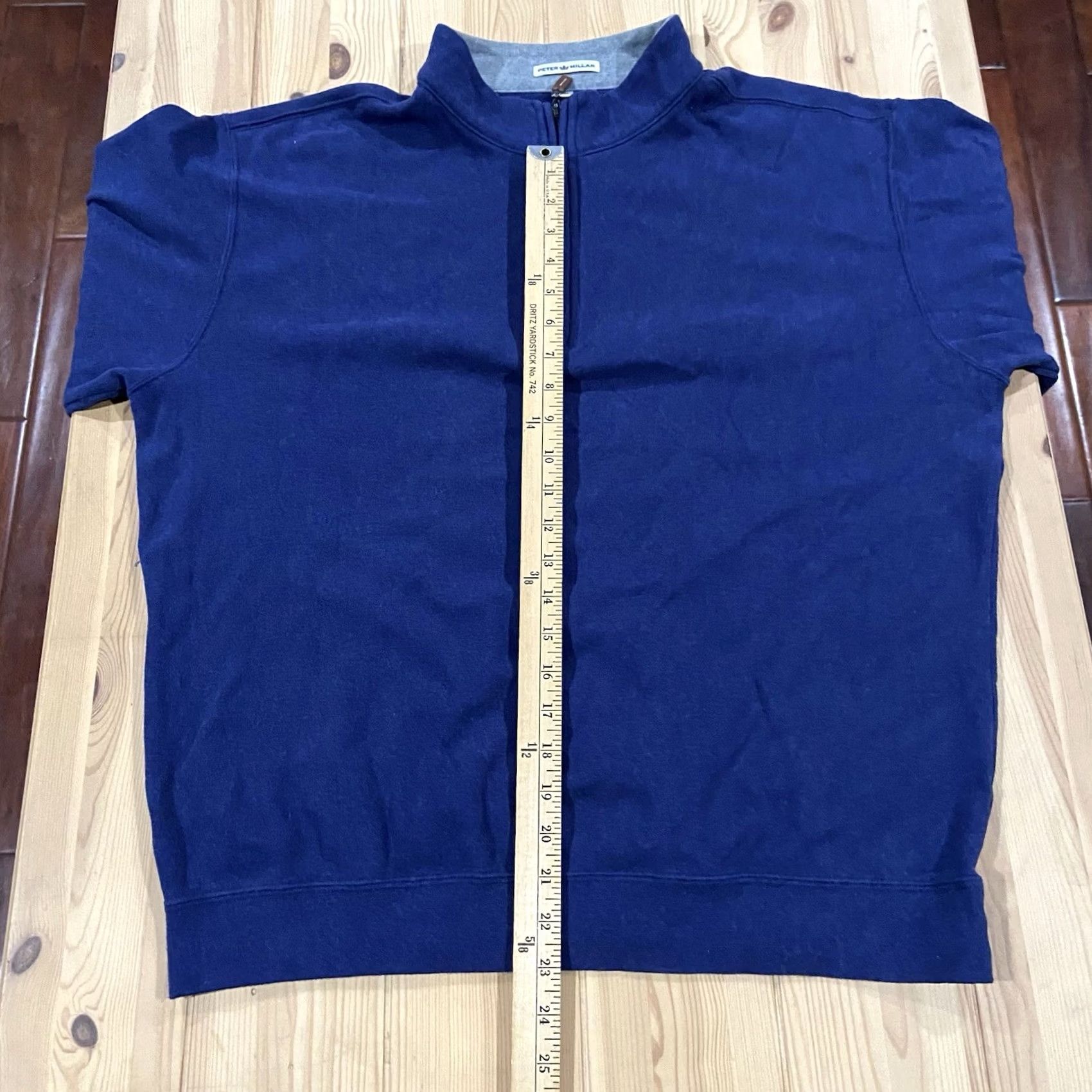 Peter Millar Peter Millar Sweater Pullover 1/4 Zip Blue Men L Regular KnIT All Seasons Golf Solid Logo Zip Front Size US L / EU 52-54 / 3 - 5 Thumbnail