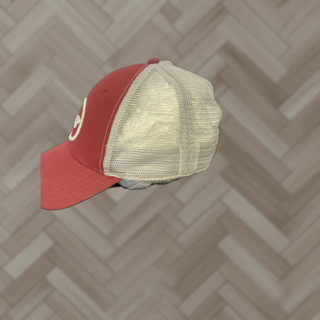 Vineyard Vines Vineyard Vines Hat Red Snapback Canvas Adjustable Casual Preppy Whale Red /639 Men One Size Cap Size ONE SIZE - 1 Thumbnail