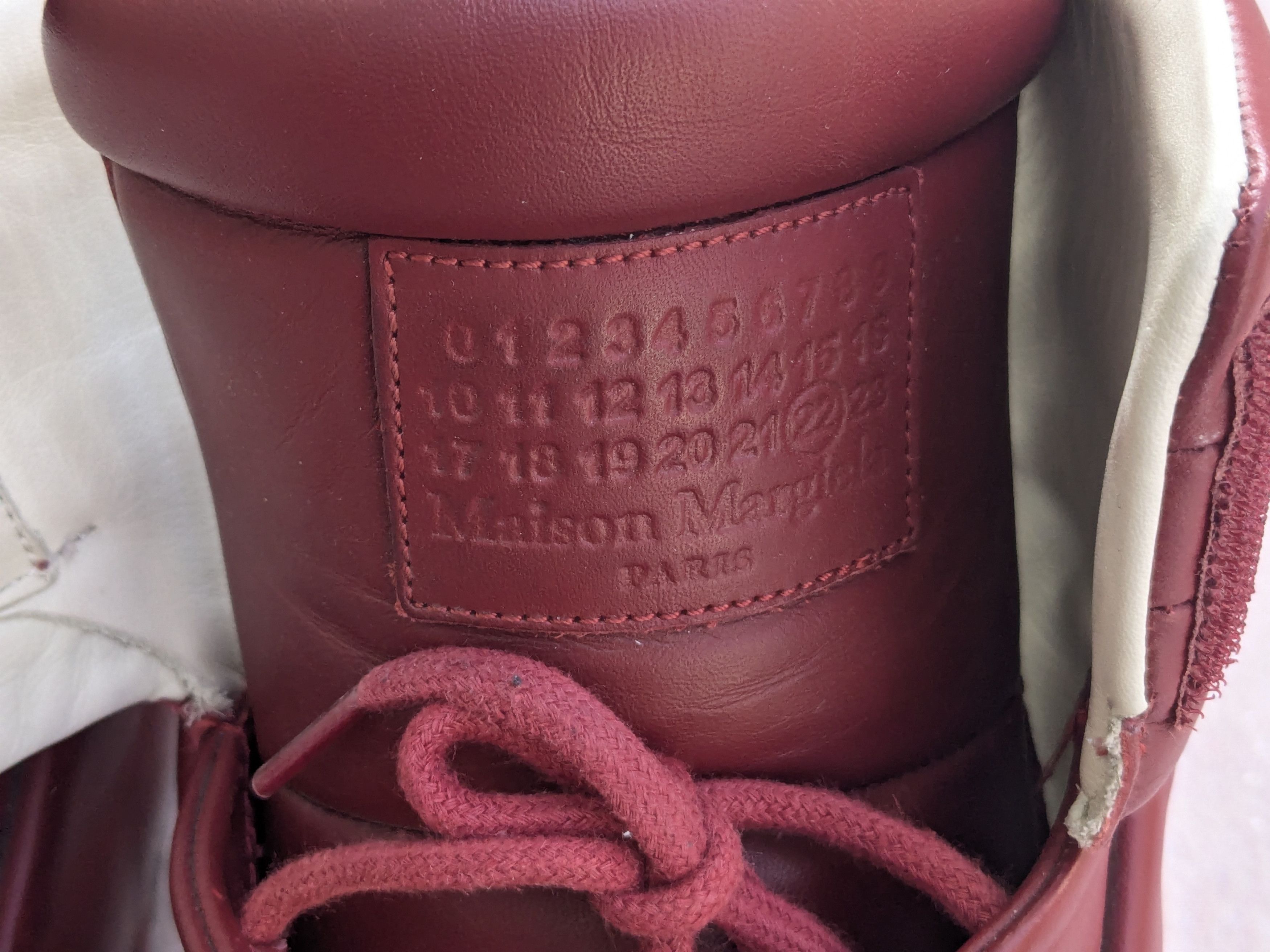 Maison Margiela Maison Margiela Future Red 12.45 Silver Leather High Tops Size US 12 / EU 45 - 6 Thumbnail