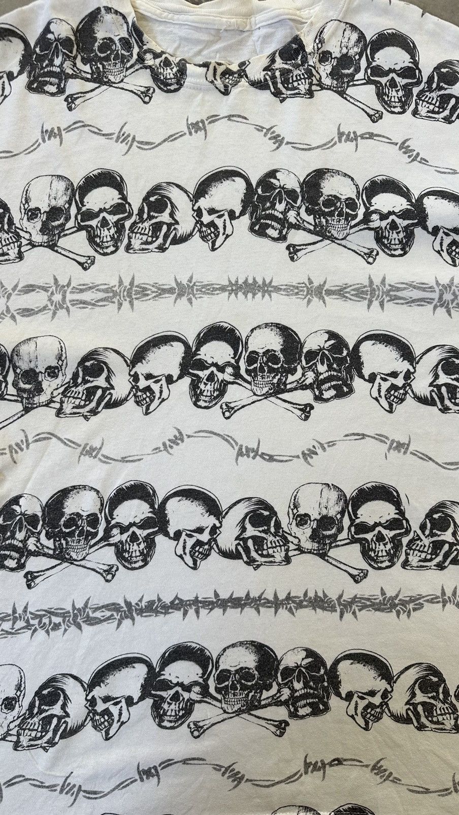 Vintage VINTAGE SKULL OVERPRINT TEE Size US L / EU 52-54 / 3 - 2 Thumbnail