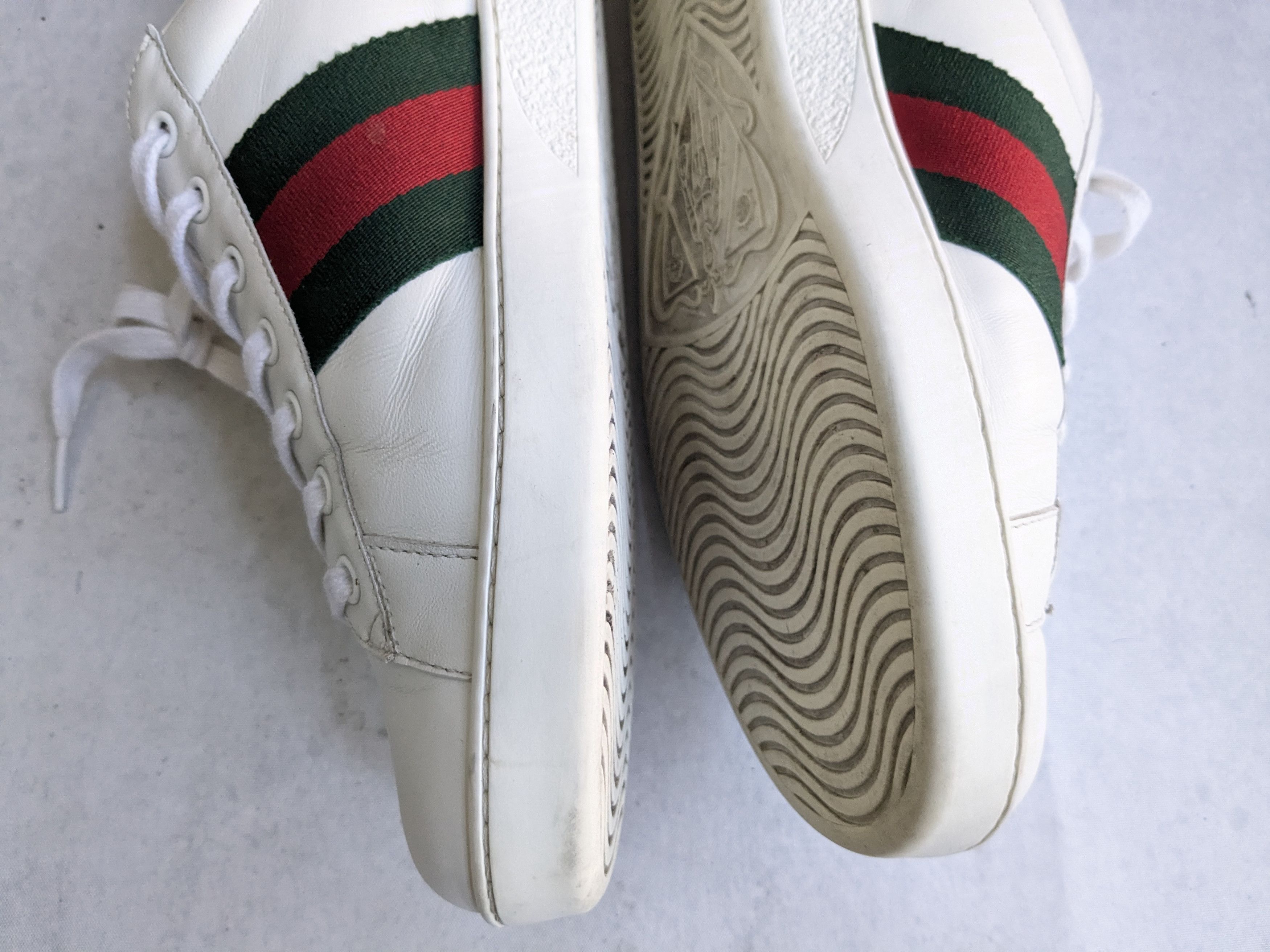 Gucci Gucci Ace Sneakers Snake 10 White Low Tops Leather Size US 10 / EU 43 - 14 Thumbnail