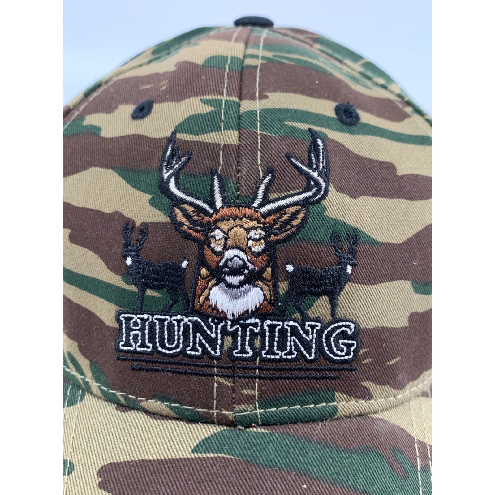 Vintage Captivating Headgear Men's Green Hunting Camouflage Adjustable Baseball Hat Size ONE SIZE - 3 Thumbnail