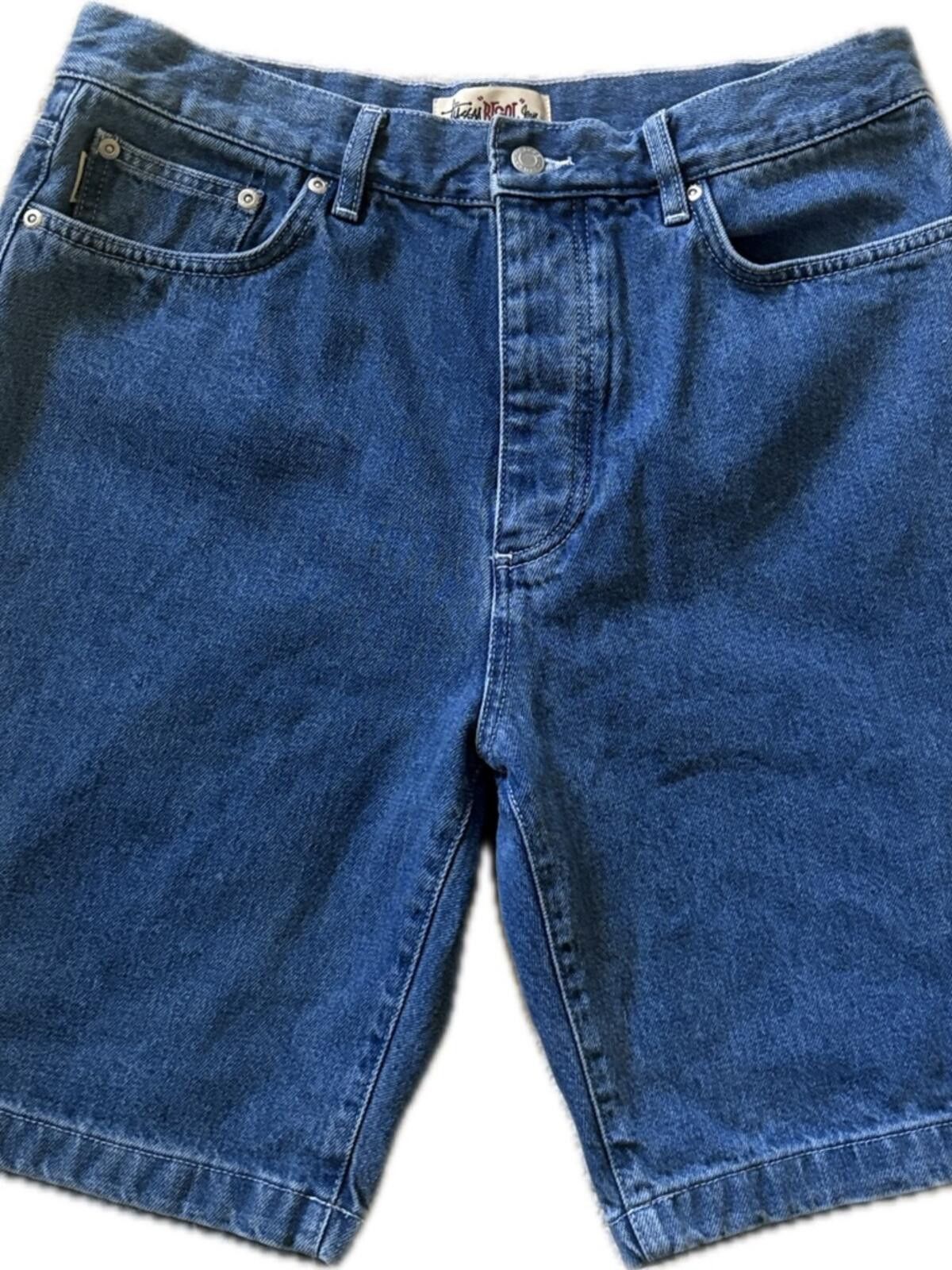 Stussy Stüssy Big Ol' Y2K Jean Denim Shorts -Medium Stone Wash Size US 32 / EU 48 - 9 Thumbnail