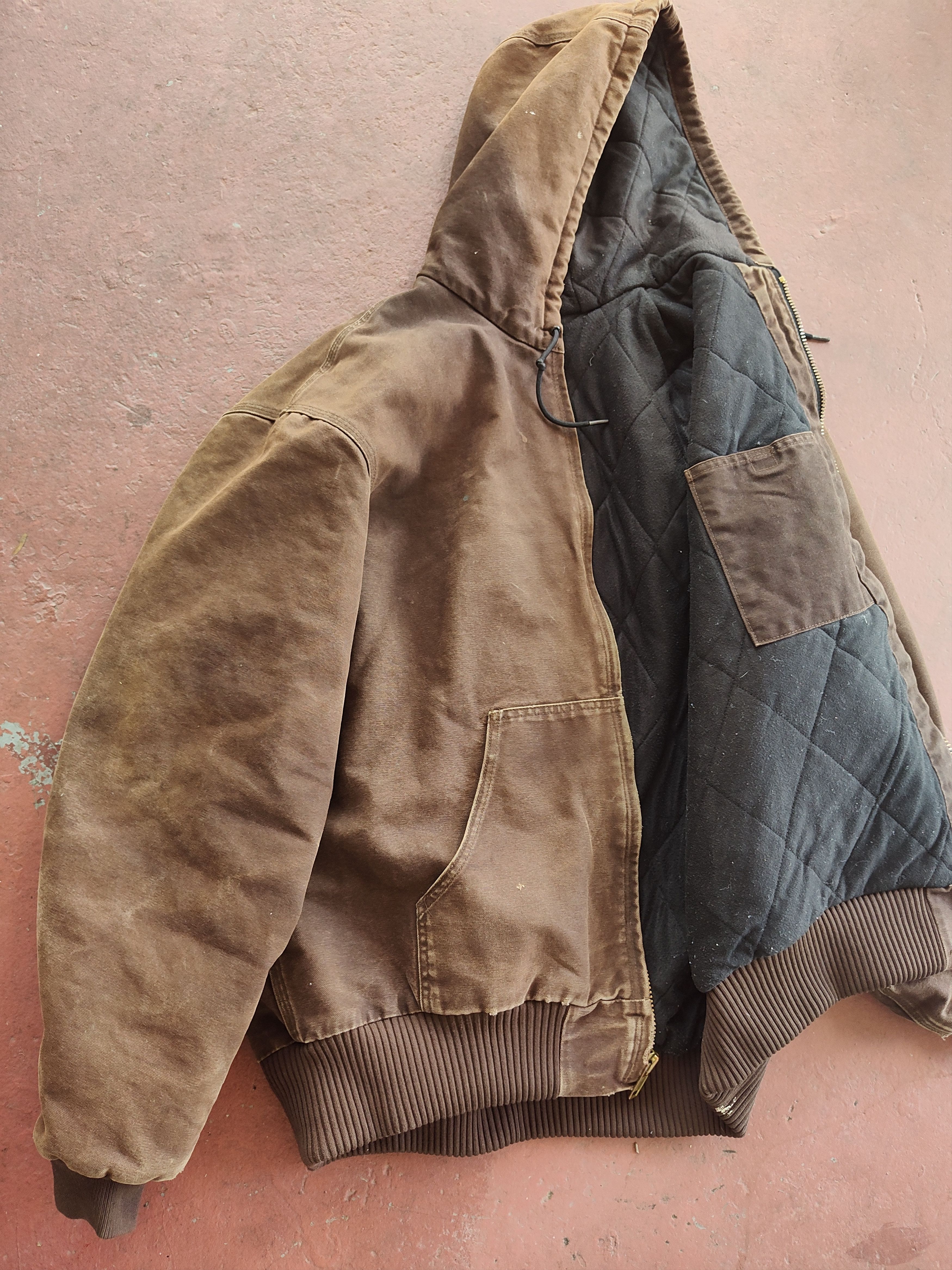 Carhartt Carhartt J130 DKB XL Tall vtg Jacket Faded Brown Quilt Size US XL / EU 56 / 4 - 5 Thumbnail