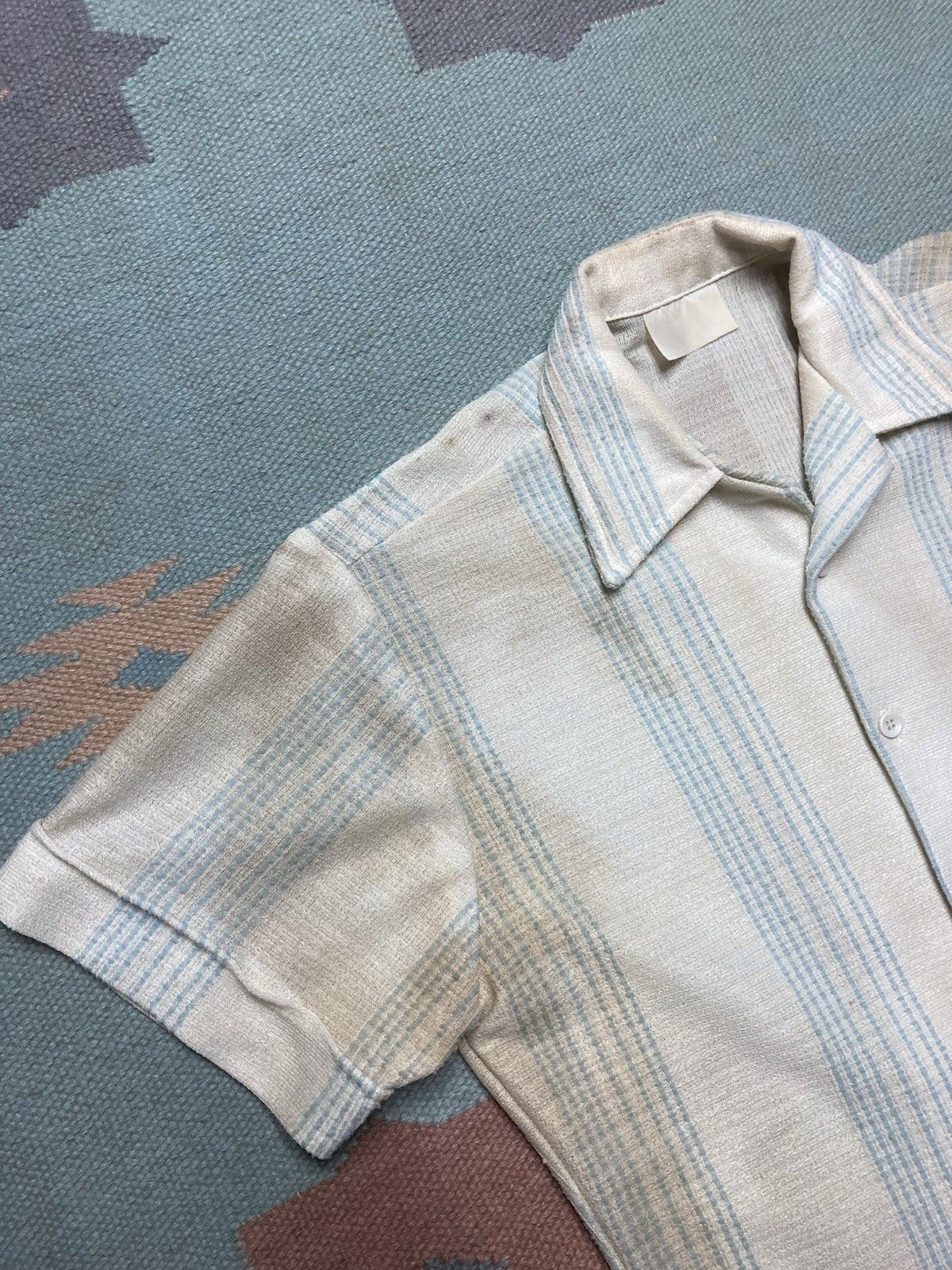 Sears × Vintage 70s polo shirt textured knit striped sears kings road large Size US L / EU 52-54 / 3 - 3 Thumbnail