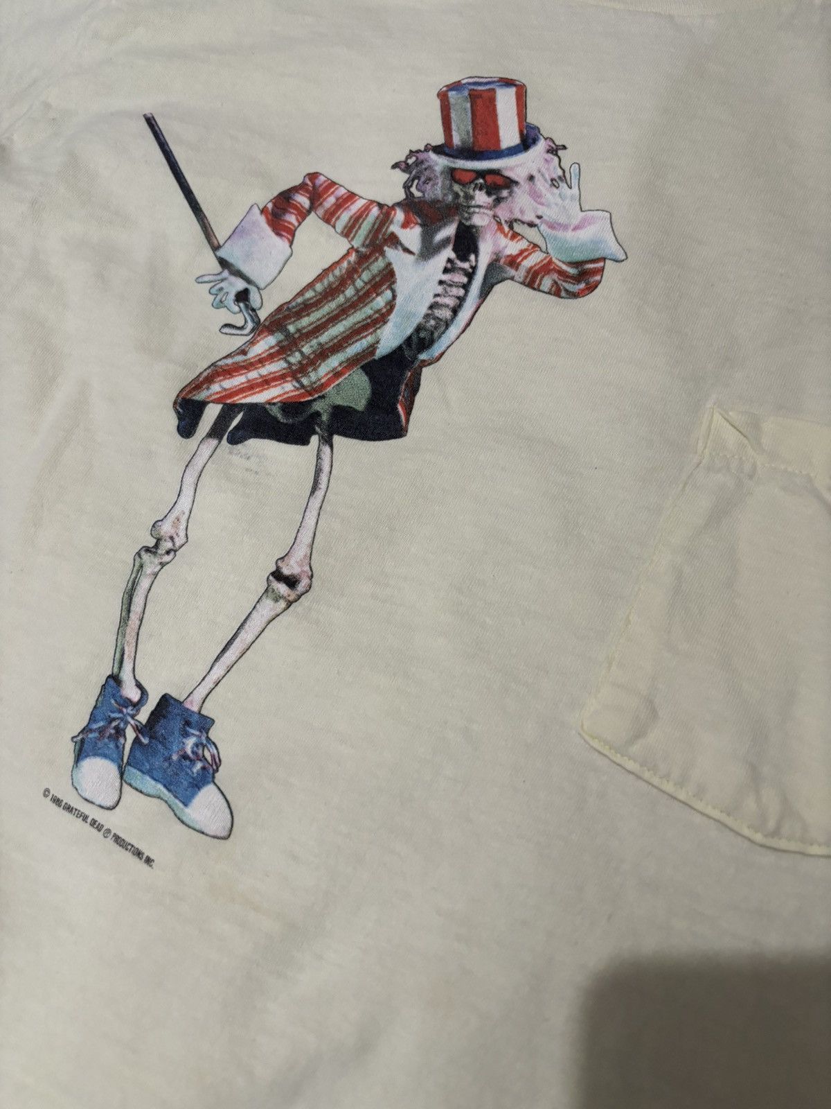 Band Tees × Grateful Dead × Vintage Vintage Grateful Dead 1986 Uncle Sam Shirt Size Small Size US S / EU 44-46 / 1 - 2 Thumbnail