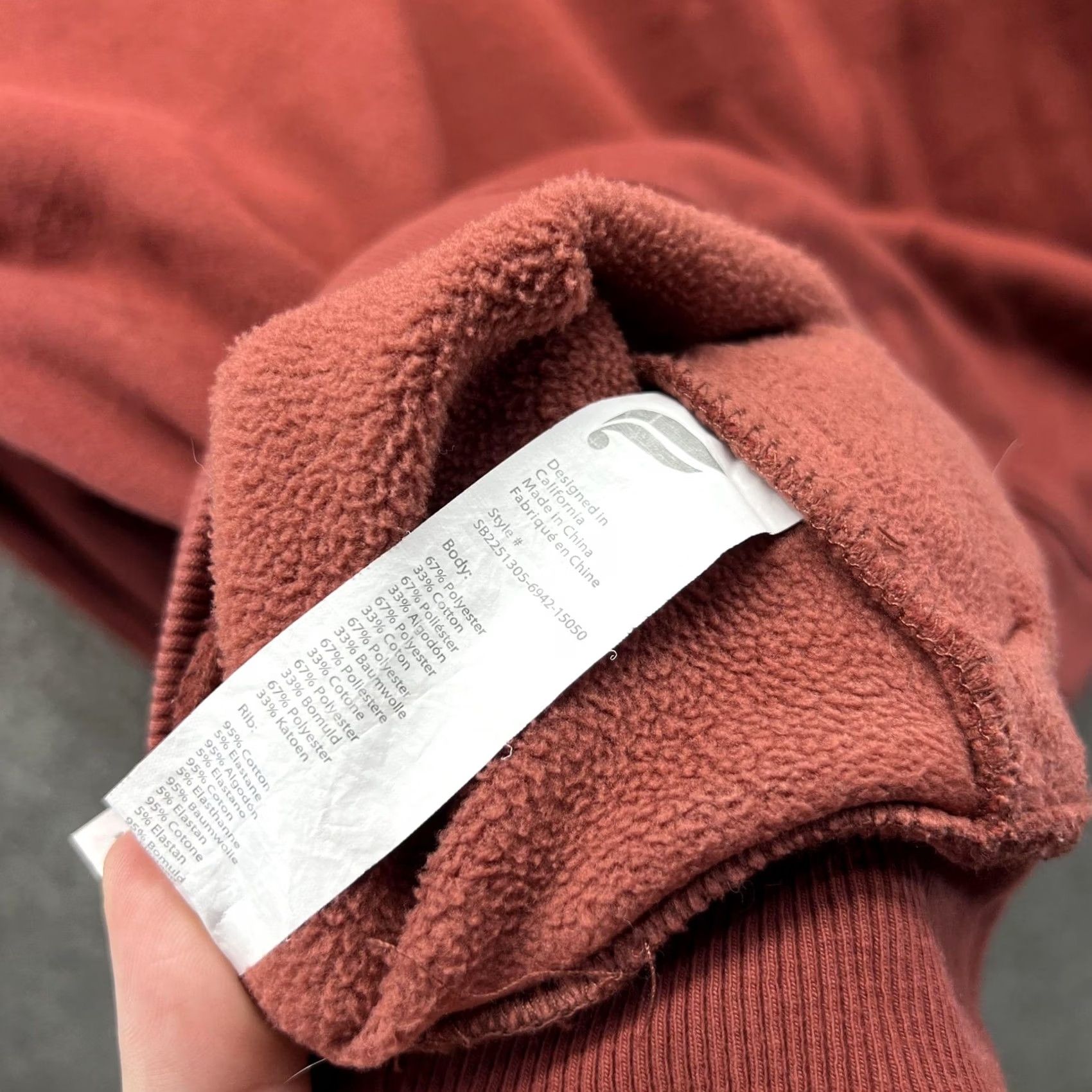 Fabletics Fabletics Sweatshirt Mens XL Red 1/4 Zip Mock Neck Fleece Pullover Stretch Size US XL / EU 56 / 4 - 2 Thumbnail
