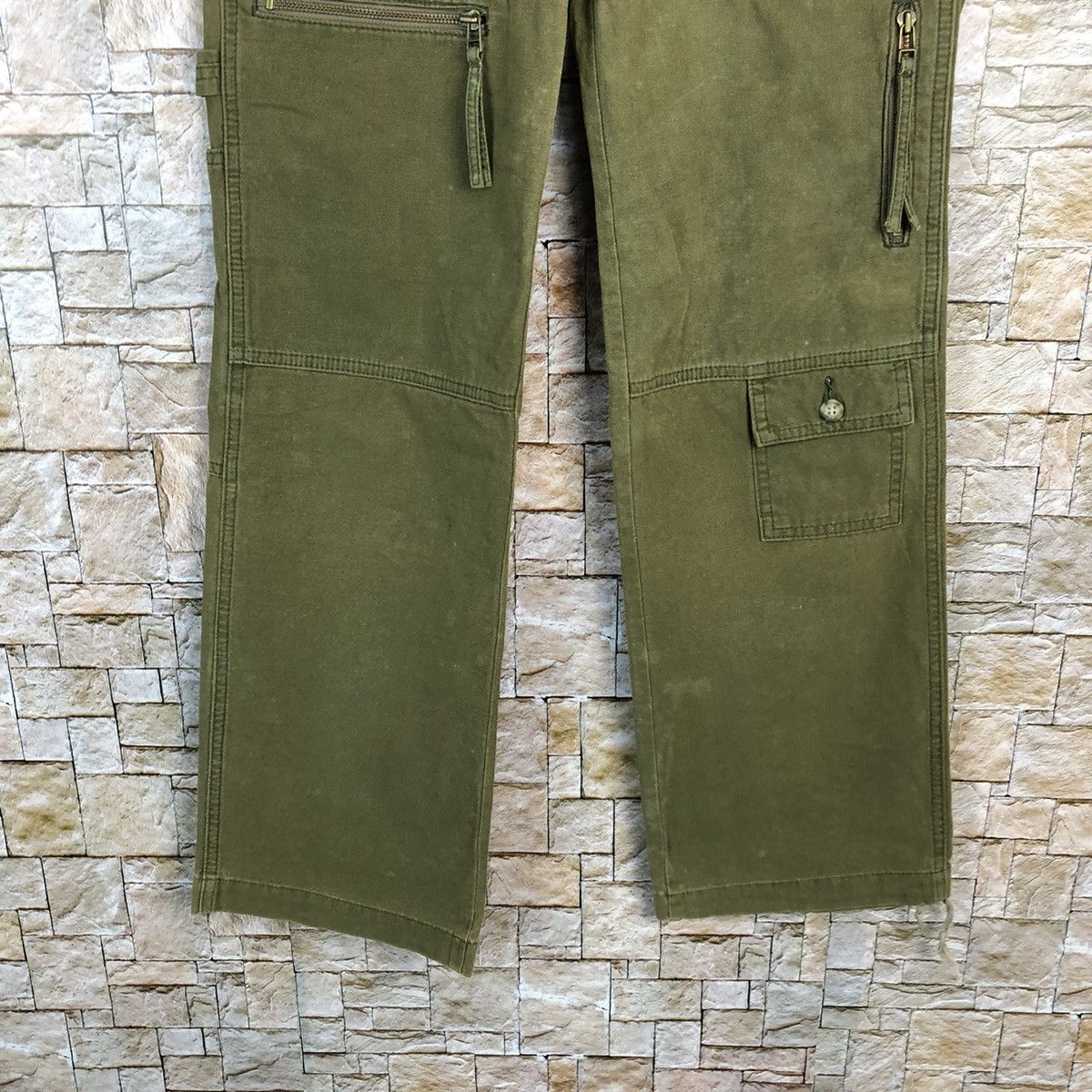 Japanese Brand Ouch Green utility tactical Cargo Multipocket Pants #A586 Size US 28 / EU 44 - 7 Thumbnail