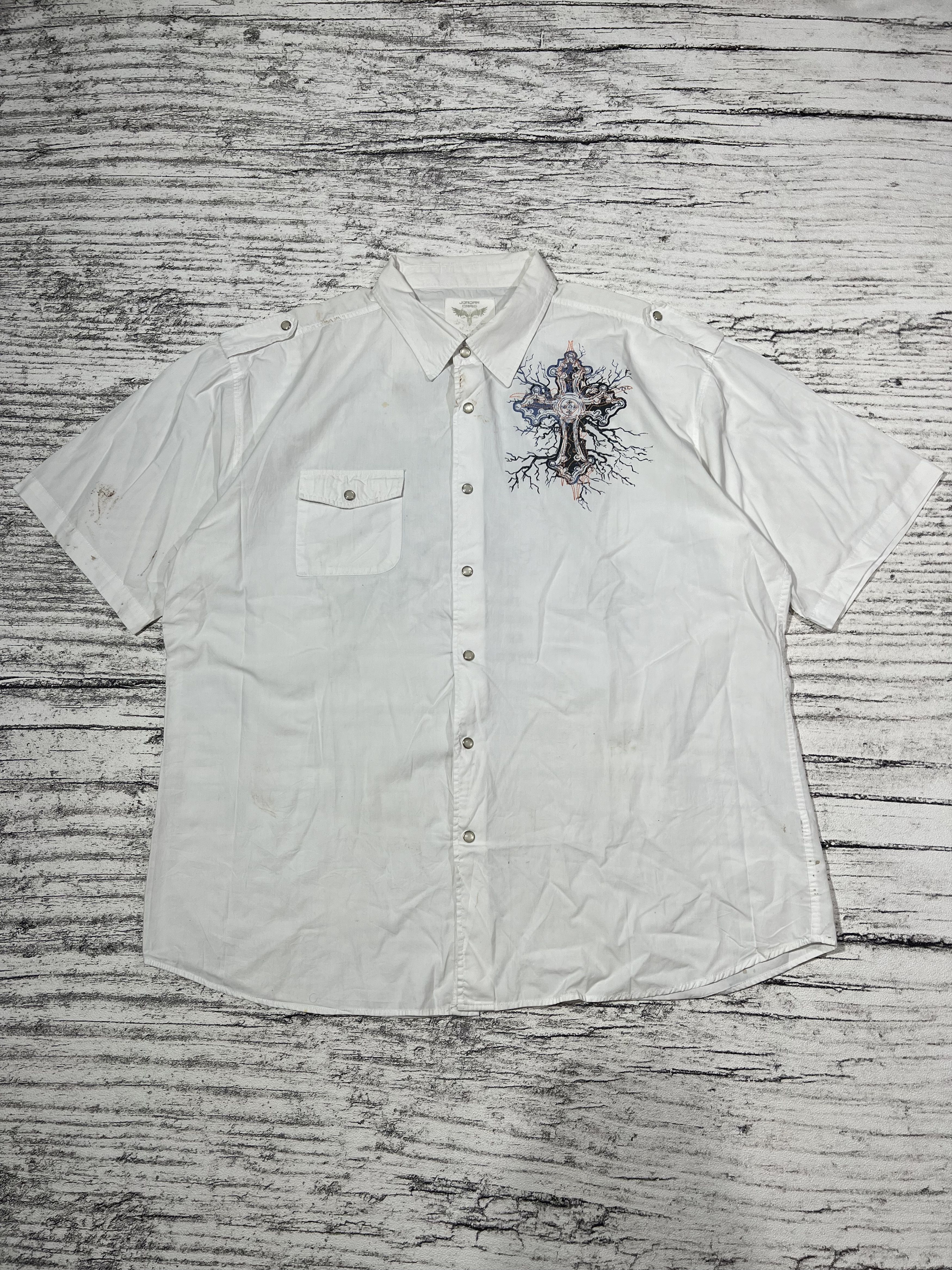 Japanese Brand 2000s Hysteric Cross Poem Print Shirt y2k Lgb Ifsixwasnine Size US XL / EU 56 / 4 - 2 Thumbnail