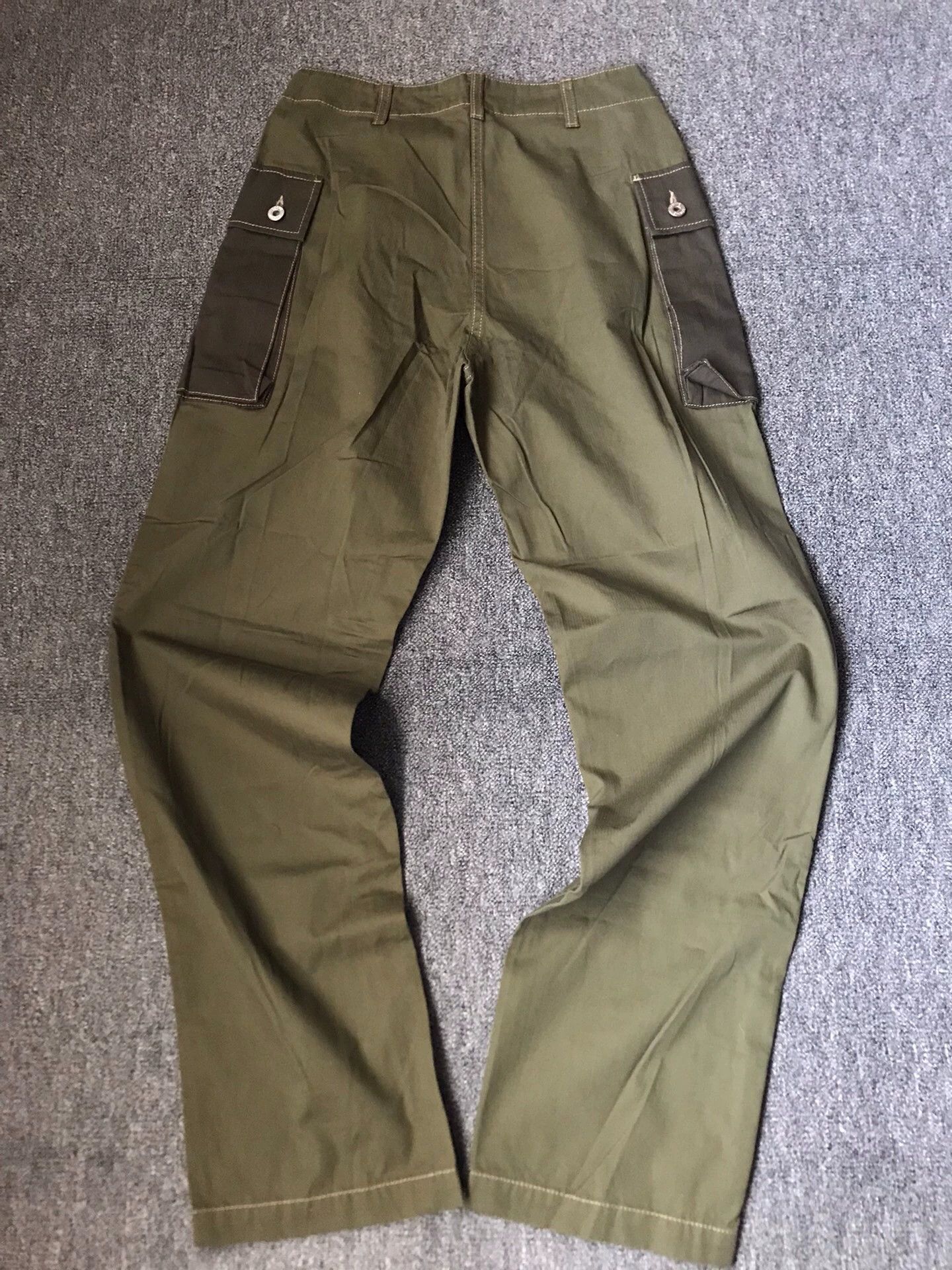 Loewe Loewe Women's Olive Green Cotton Cargo Pants Straight Fit Size 25" / US 0 / IT 36 - 5 Thumbnail