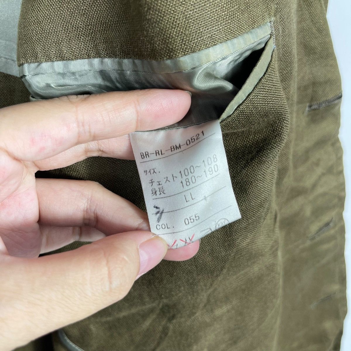 Polo Ralph Lauren Polo Ralph Lauren Linen Blazer Jacket Olive Green Size 40R - 7 Thumbnail