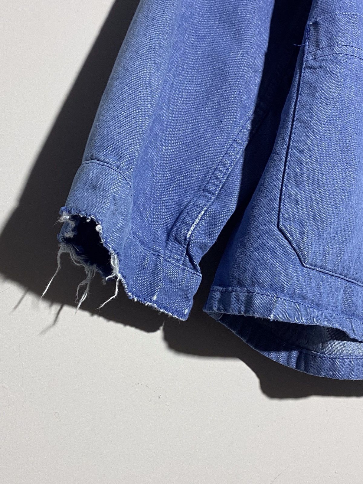 Vintage Vintage 90s workwear distressed denim jacket Size US XL / EU 56 / 4 - 4 Thumbnail
