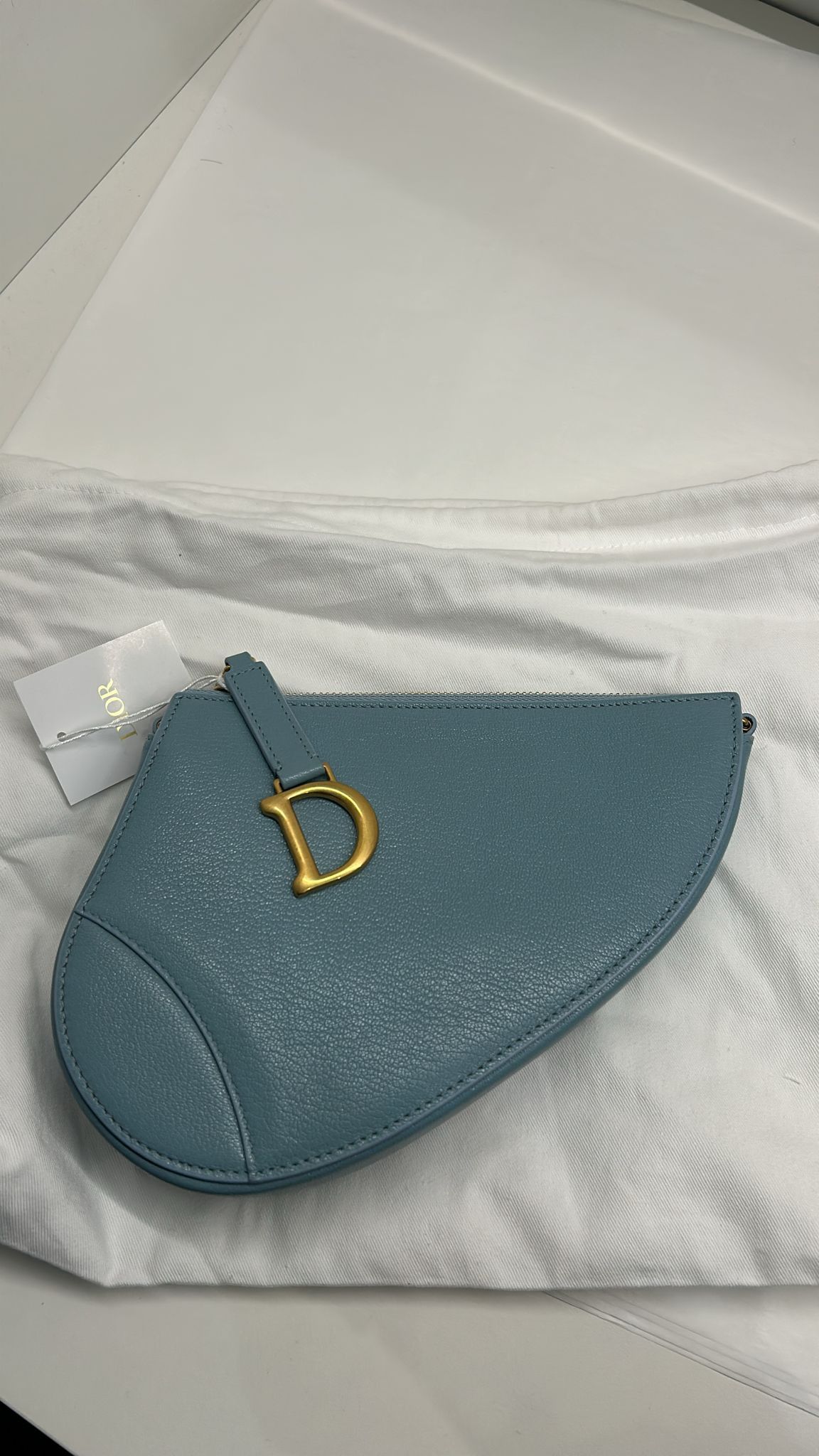 Dior o1w1db11024Size: OS / Saddle Rodeo Pouch in Sky Blue Size ONE SIZE - 7 Thumbnail