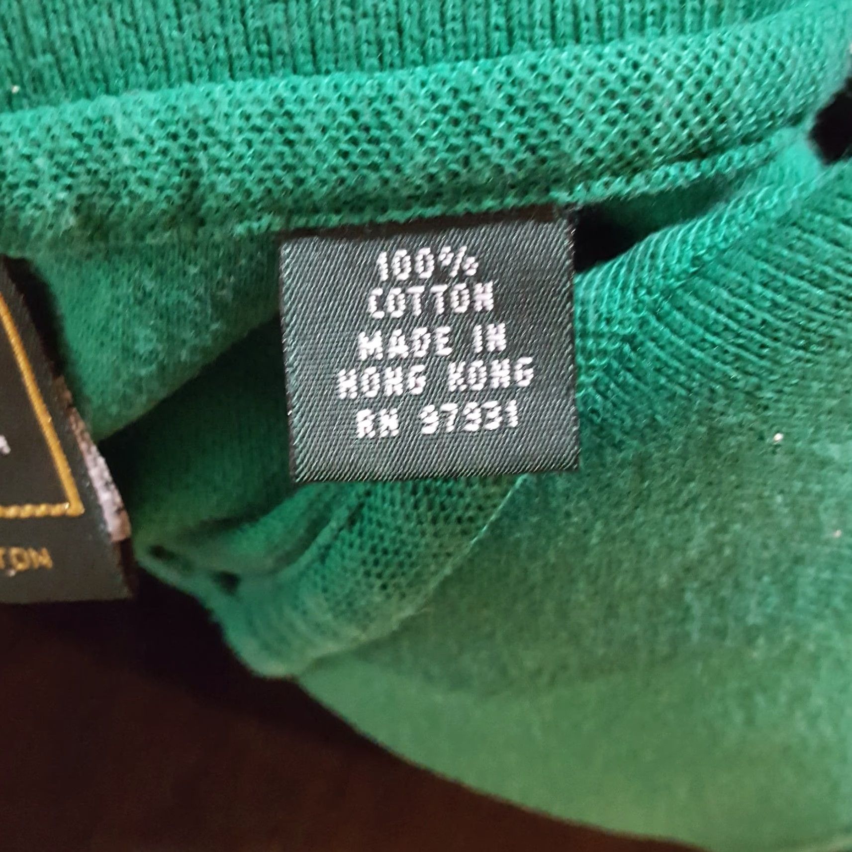 Vintage VINTAGE Masters Golf Polo Shirt Green XL Button Collar Logo - Adult Polo, Short Sleeve, Cotton, Regular Fit, 90s/Preppy/Surf Theme, Mens Size US XL / EU 56 / 4 - 7 Thumbnail