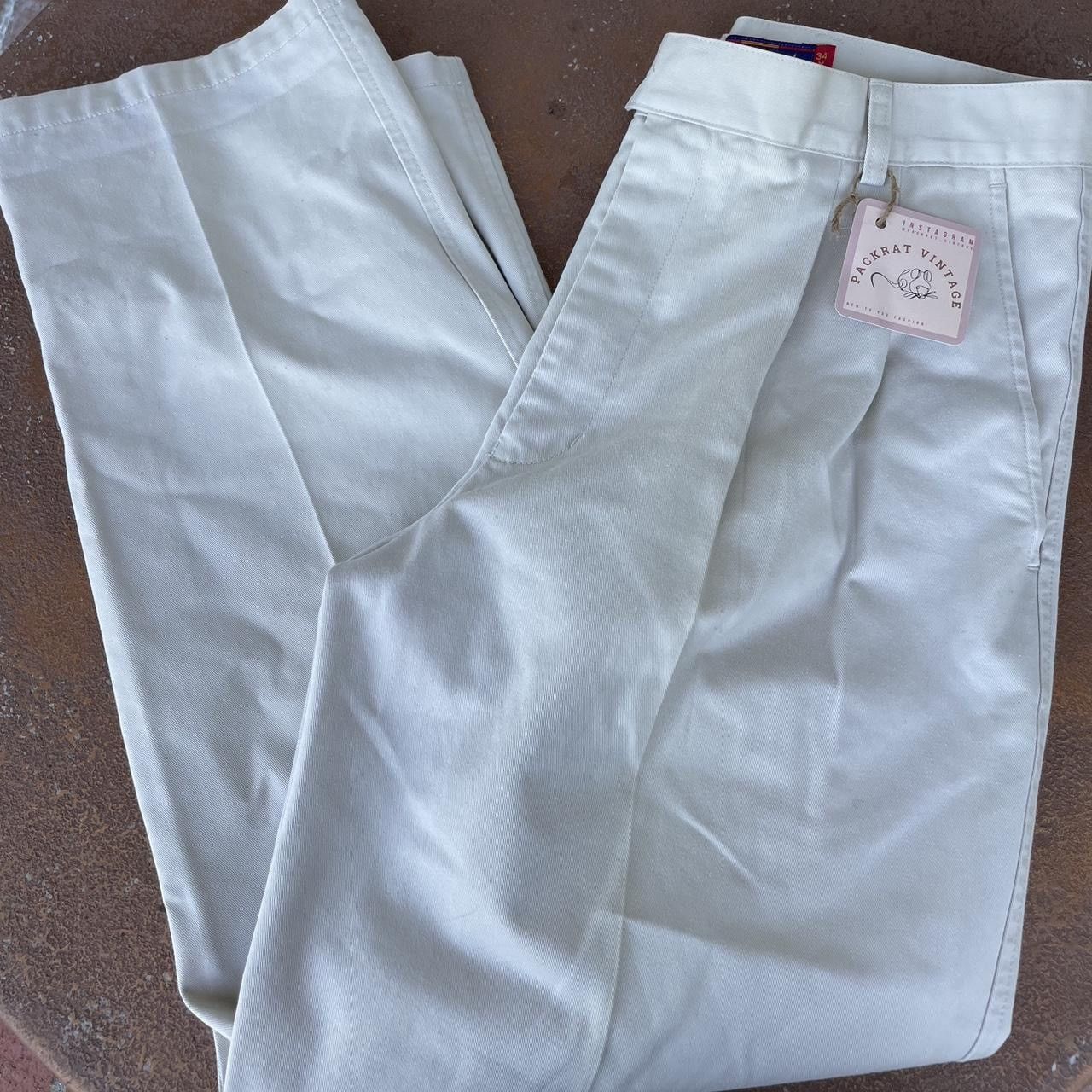 Jos. A. Bank × Tommy Hilfiger × Zara Vintage norsport preppy Cream high-waisted straight-leg Size US 34 / EU 50 - 3 Thumbnail