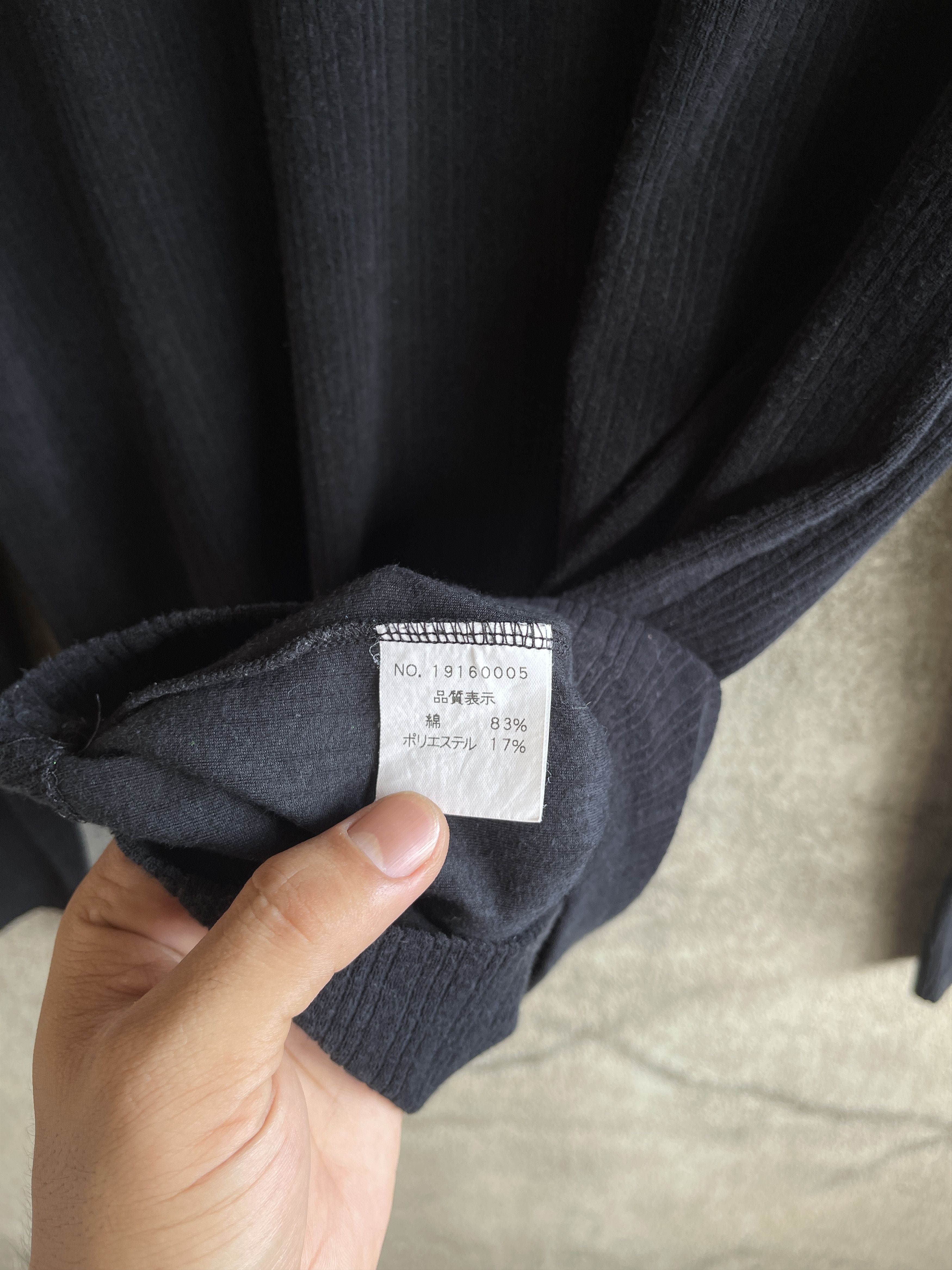 Issey Miyake Vintage’90s🔥TETE HOMME🔥V Neck Black Long Sleeve Tshirt Size US M / EU 48-50 / 2 - 6 Thumbnail