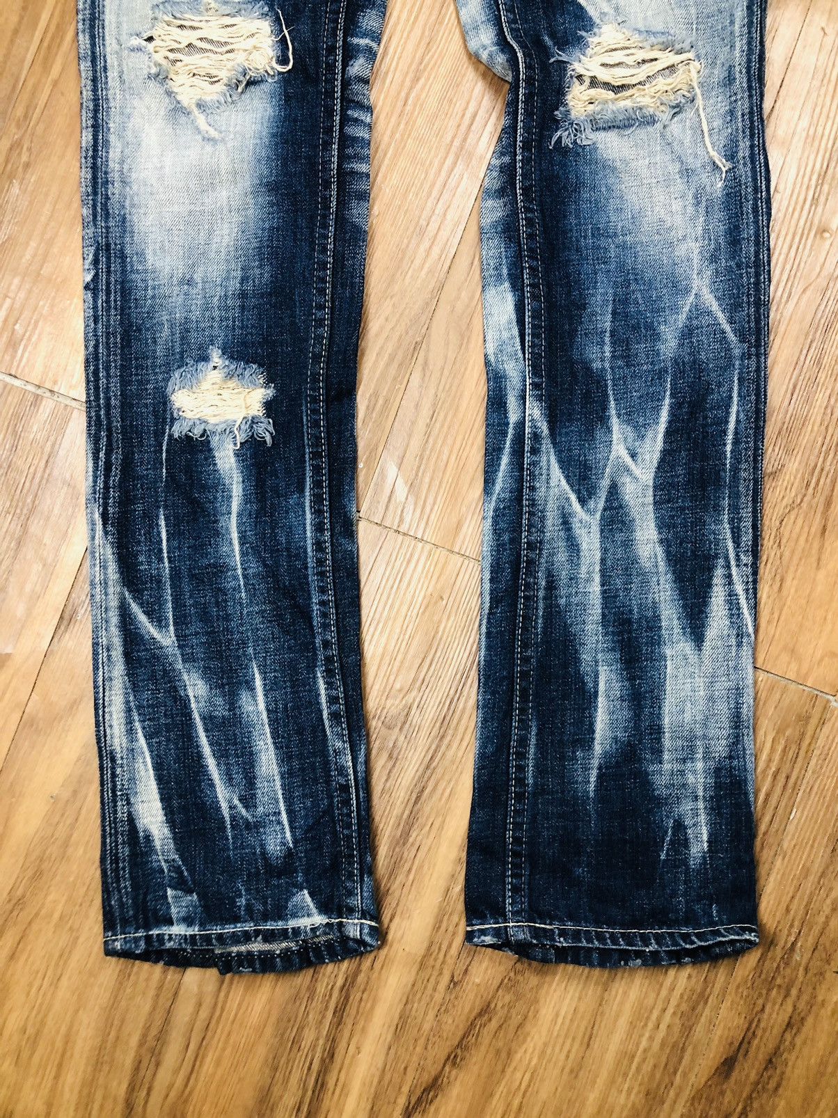 If Six Was Nine Varosh Designer Ripped Jeans with Ankle Zips (40) Size 42" / US 20 - 4 Thumbnail