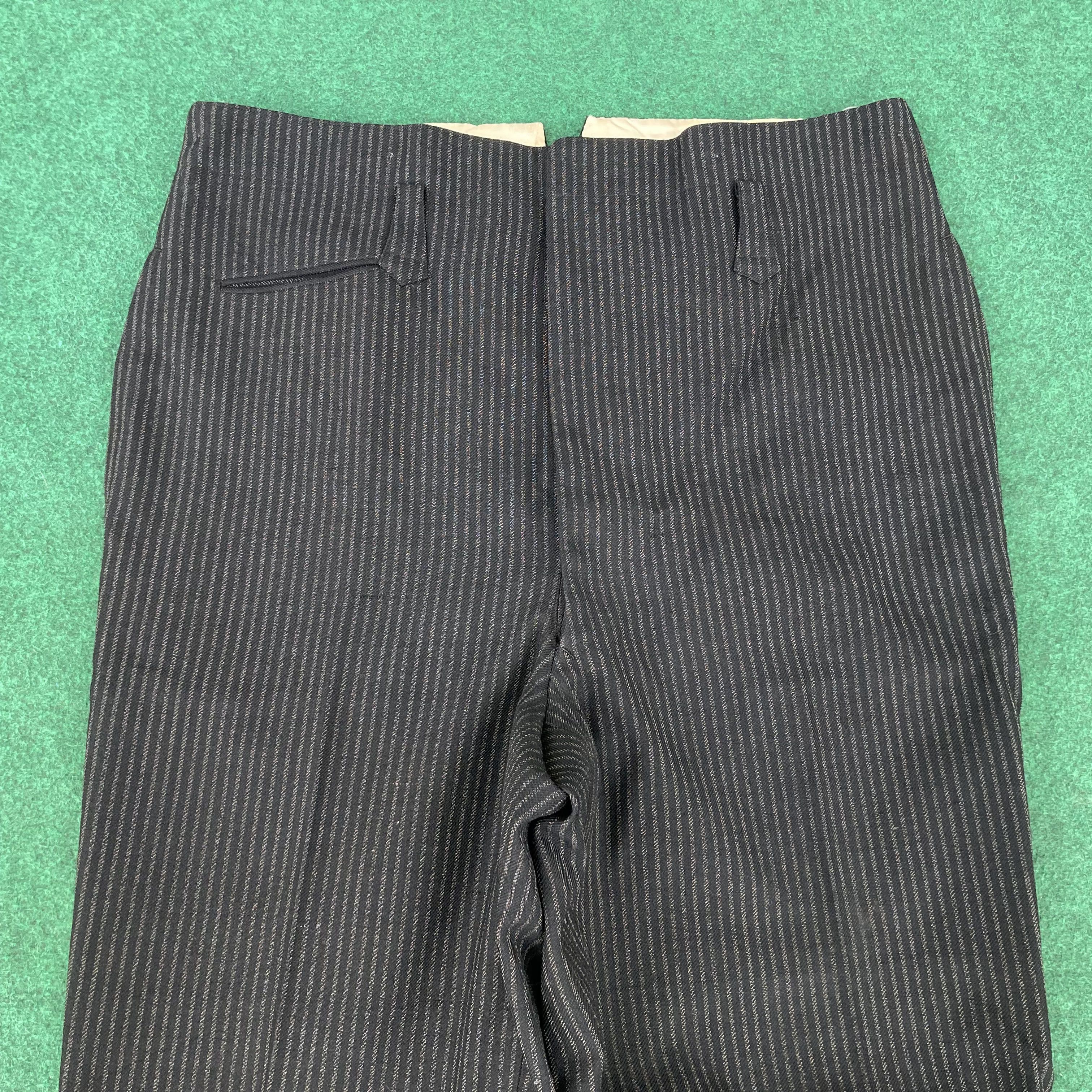 Japanese Brand × Vintage Vtg Hickory Pant Buckle Back Button 60s 70s Workwear Jeans Size US 32 / EU 48 - 3 Thumbnail