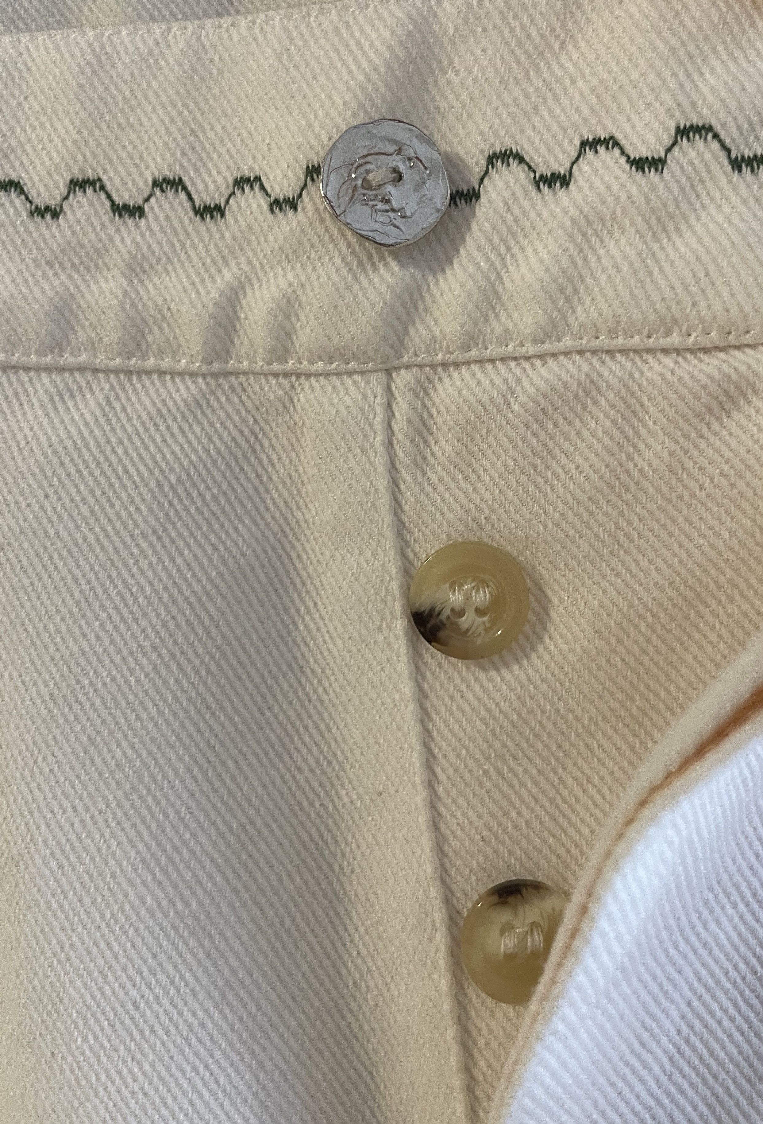 Nick Fouquet White Embroidered Straight-Leg Pants Size US 36 / EU 52 - 7 Thumbnail