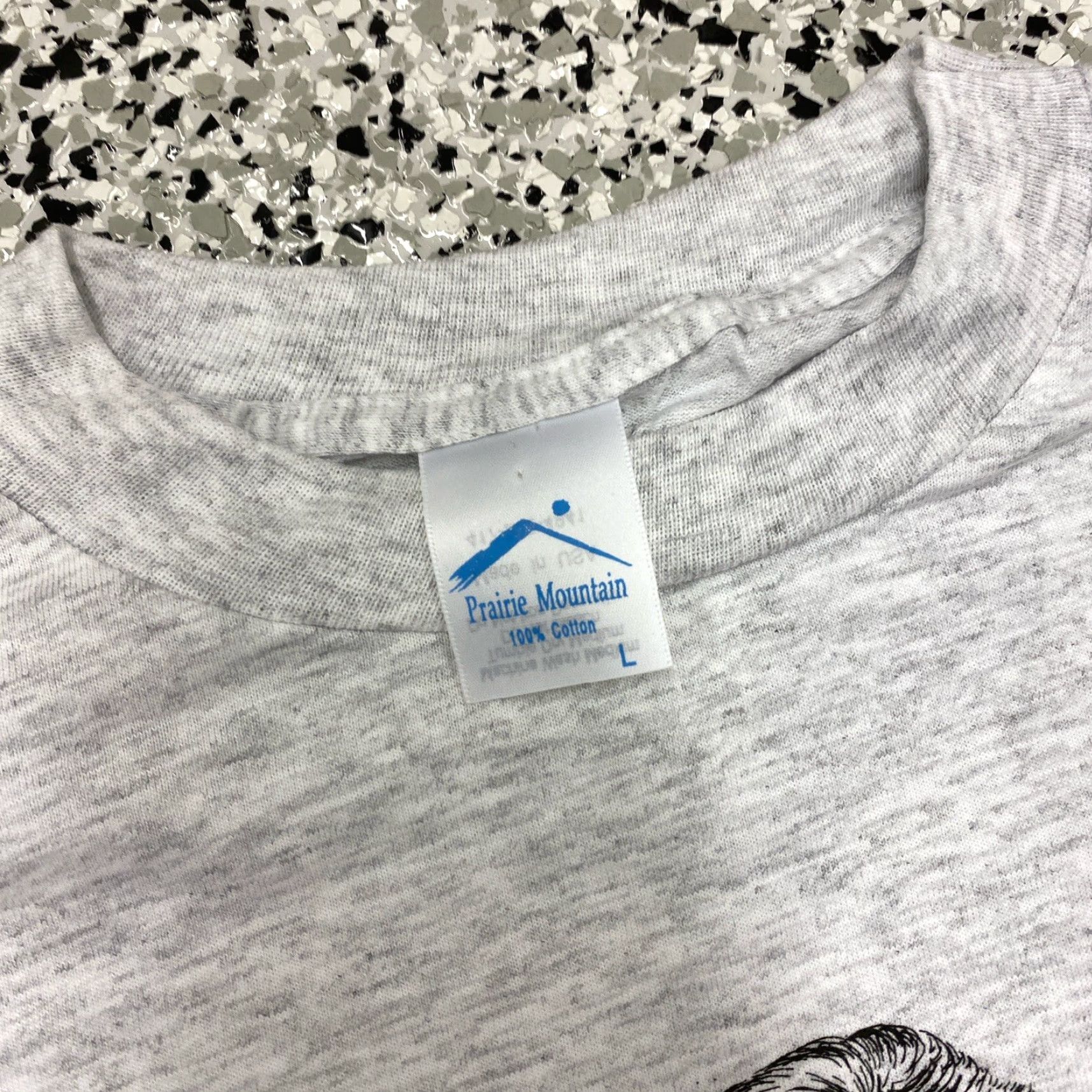Vintage VINTAGE Prairie Mountain Mississippi T-Shirt Mens L Short Sleeve Gray 90s Graphic Tee Mens Size US L / EU 52-54 / 3 - 4 Thumbnail