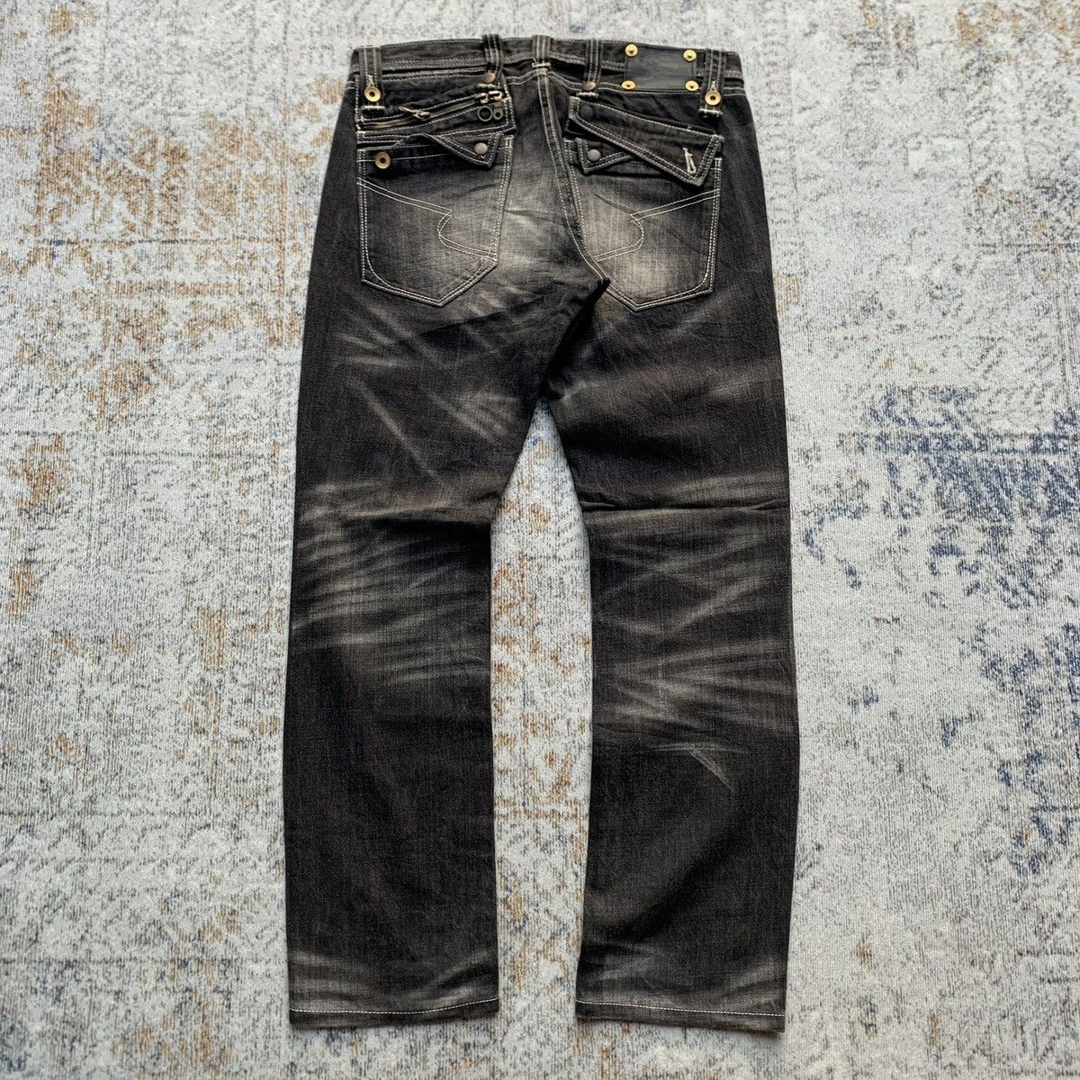 Japanese Brand Y2K Rare Semantic Design Gothic Punk Jeans Multi Zippers Size US 30 / EU 46 - 1 Thumbnail