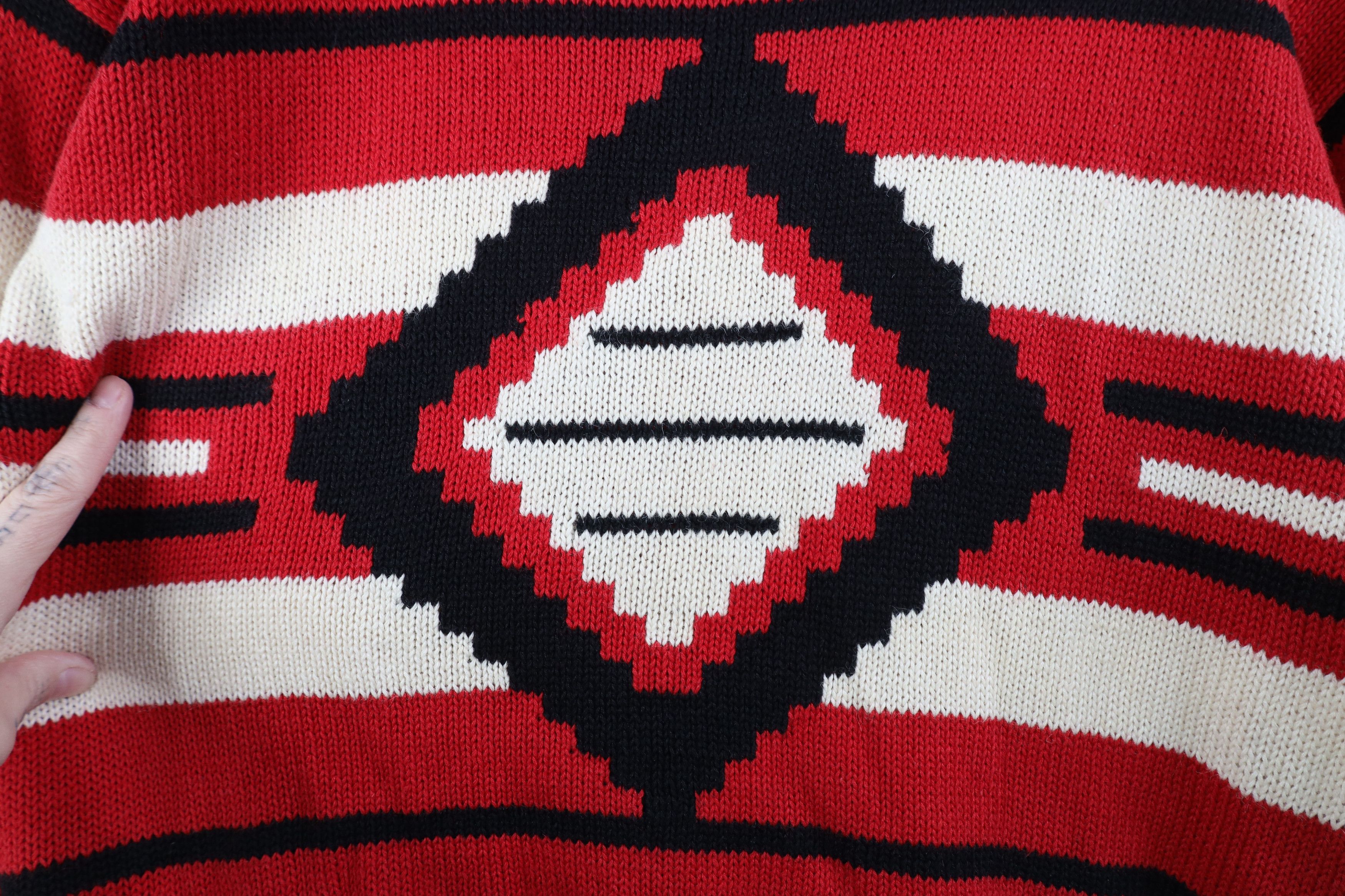 Vintage Vintage 90s Streetwear Southwestern Fair Isle Sweater Size M / US 6-8 / IT 42-44 - 4 Thumbnail