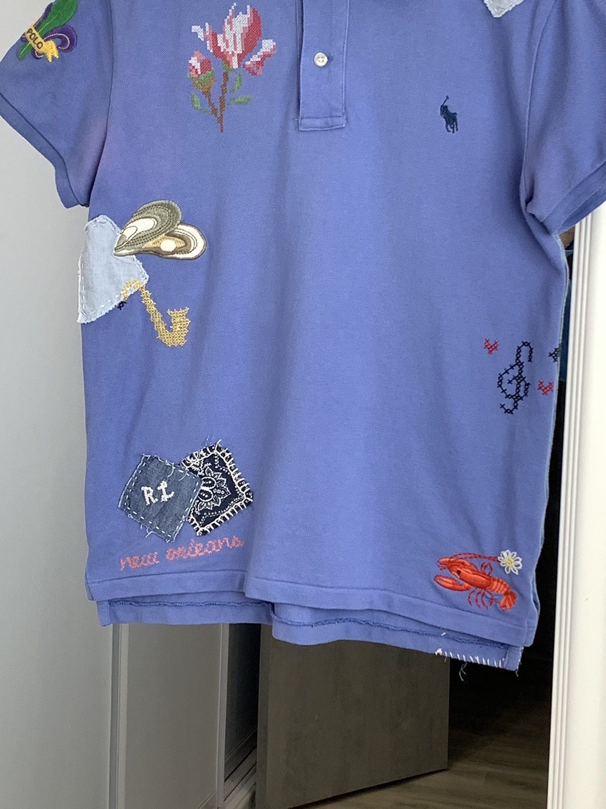 Ralph Lauren Polo Ralph Lauren Blue Embroidered Polo Shir Art Polo Size:S Size S / US 4 / IT 40 - 4 Thumbnail