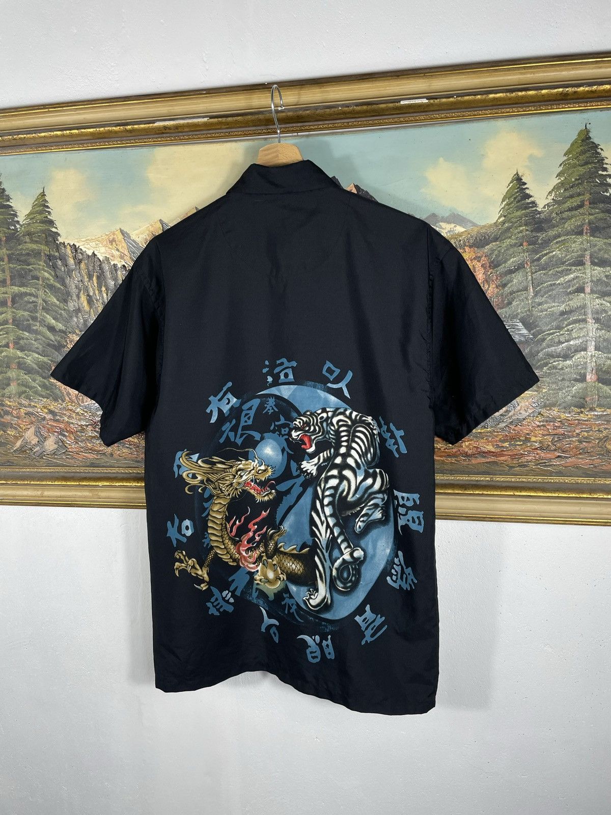 Japanese Brand × Vintage Vintage Japanese Dragon Y2K Style Button UP Shirt Rap HipHop Size US S / EU 44-46 / 1 - 6 Thumbnail