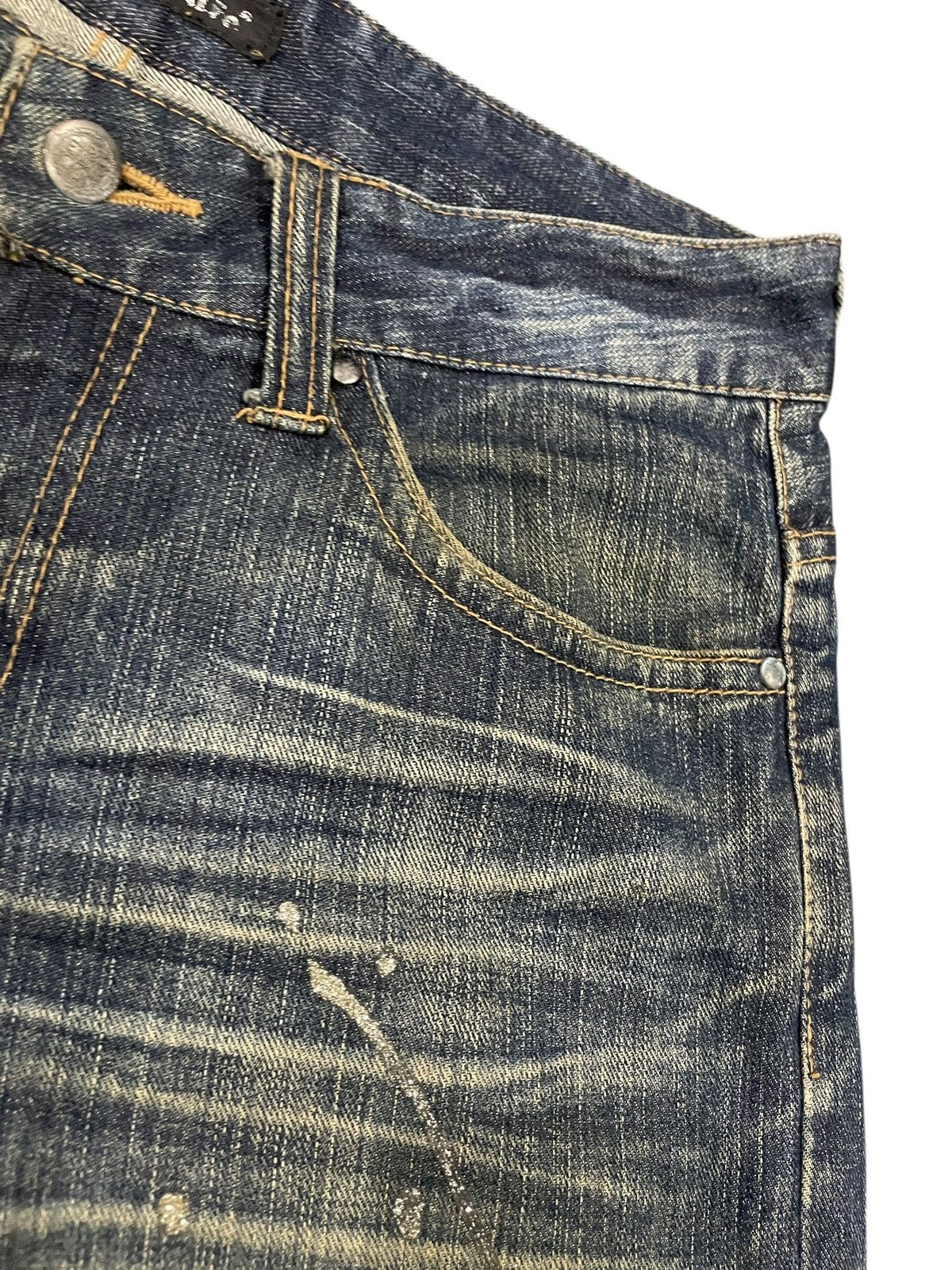 14th Addiction Wildlife Japanese Destroyed Dusty Dirt Rockers Jeans Size US 33 - 12 Thumbnail