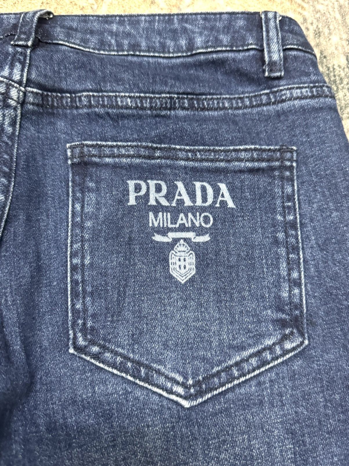 Prada Prada Denim Logo Pocket Pants Jeans Size US 31 - 8 Thumbnail