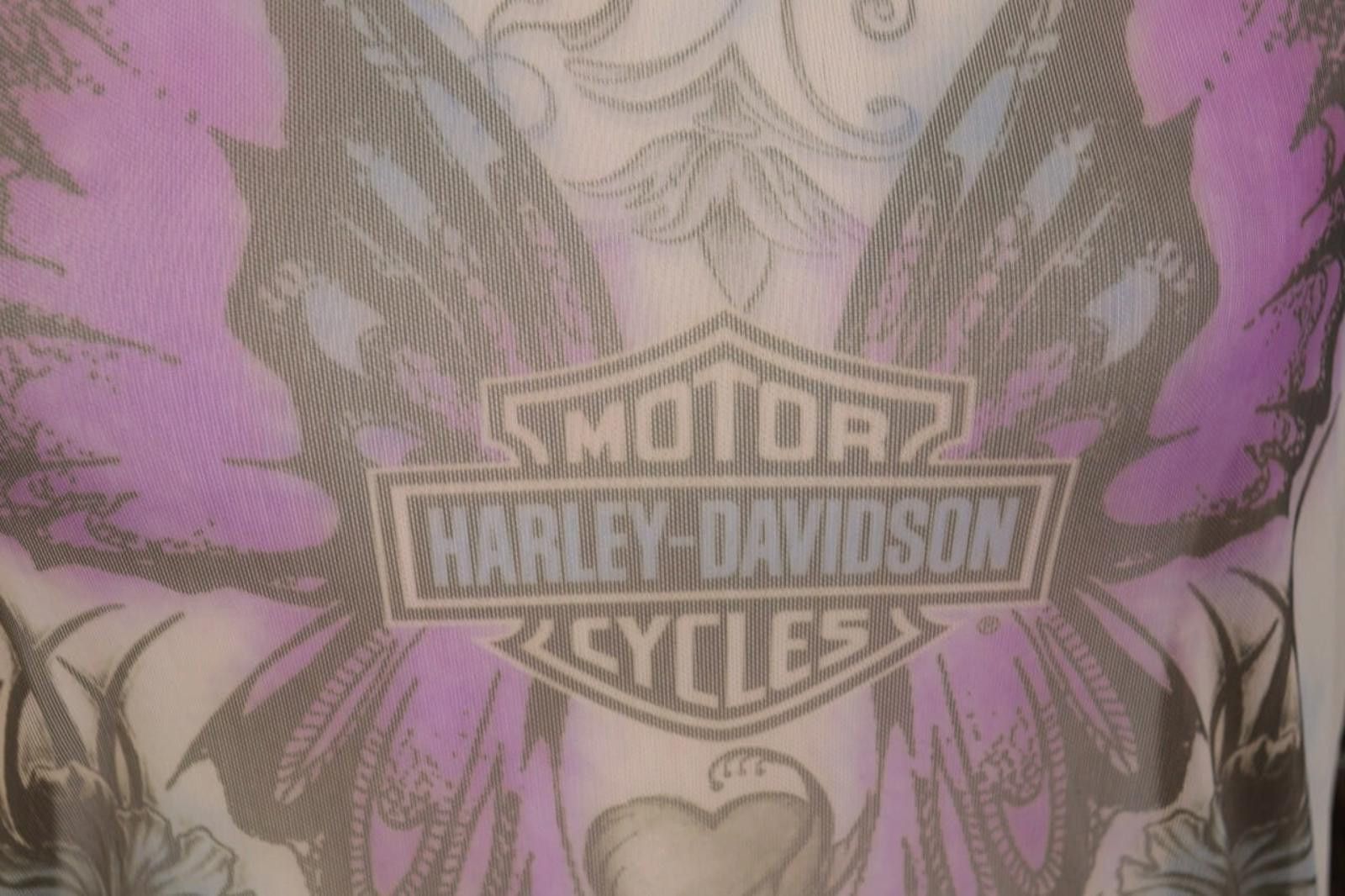 Designer Harley Davidson Beige Butterfly Top Tunic Shirt Size XL Size ONE SIZE - 5 Thumbnail