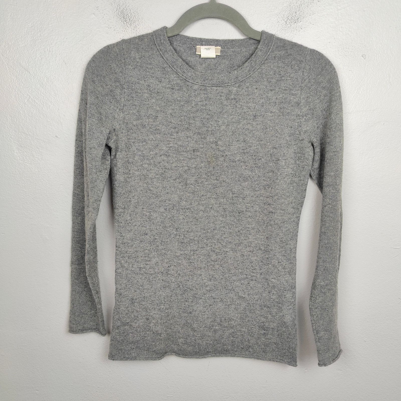 J.Crew J Crew 100% Cashmere Pullover Sweater Womens XS Gray Heather Size XS / US 0-2 / IT 36-38 - 1 Thumbnail