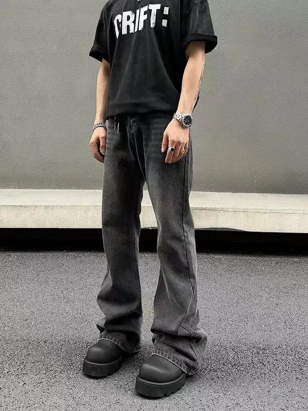 Japanese Brand VIBE High Street Washed Machete Micro Flare Jeans Size US 34 / EU 50 - 3 Thumbnail