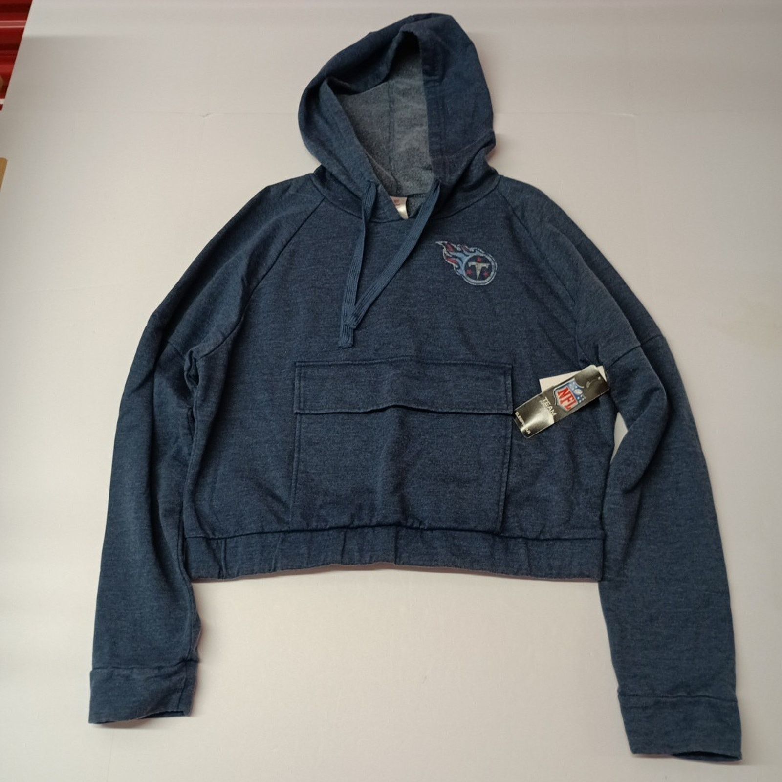 NFL Tennessee Titans Cropped Hoodie Womens Size L Blue Sleepwear Size L / US 10 / IT 46 - 1 Thumbnail