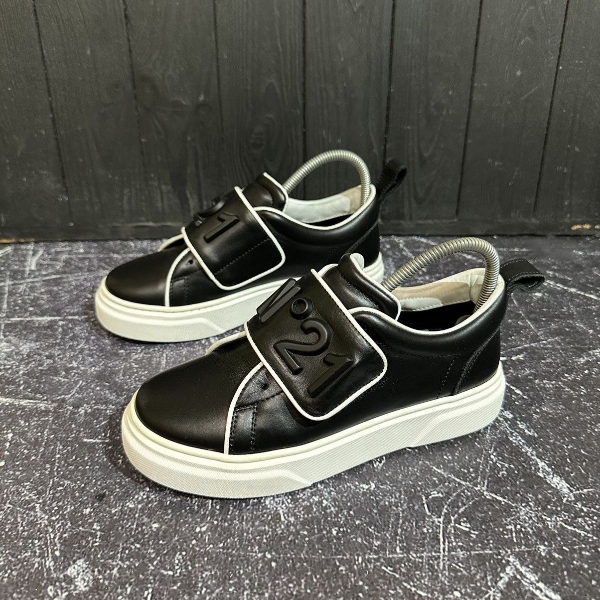 N21 N21 KIDS - Black Leather Sneakers Size 35 Size US 5 / IT 35 - 4 Thumbnail