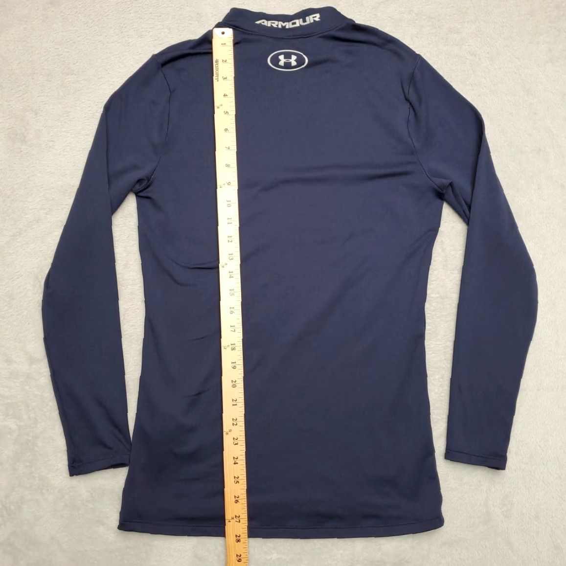 Under Armour Under Armour Shirt Mens Small Blue Fitted ColdGear Armour Mock Baselayer 1320805 Size US S / EU 44-46 / 1 - 8 Thumbnail