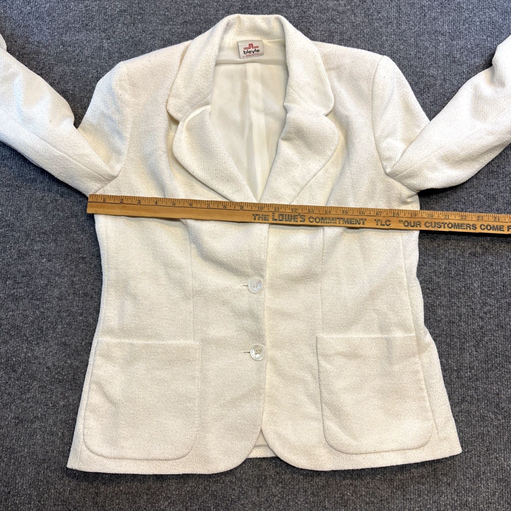 Vintage VINTAGE Bleyle Blazer Women Ivory 2 Button Size 12 Made In USA Womens Blazer 12 USA Size XL / US 12-14 / IT 48-50 - 5 Thumbnail