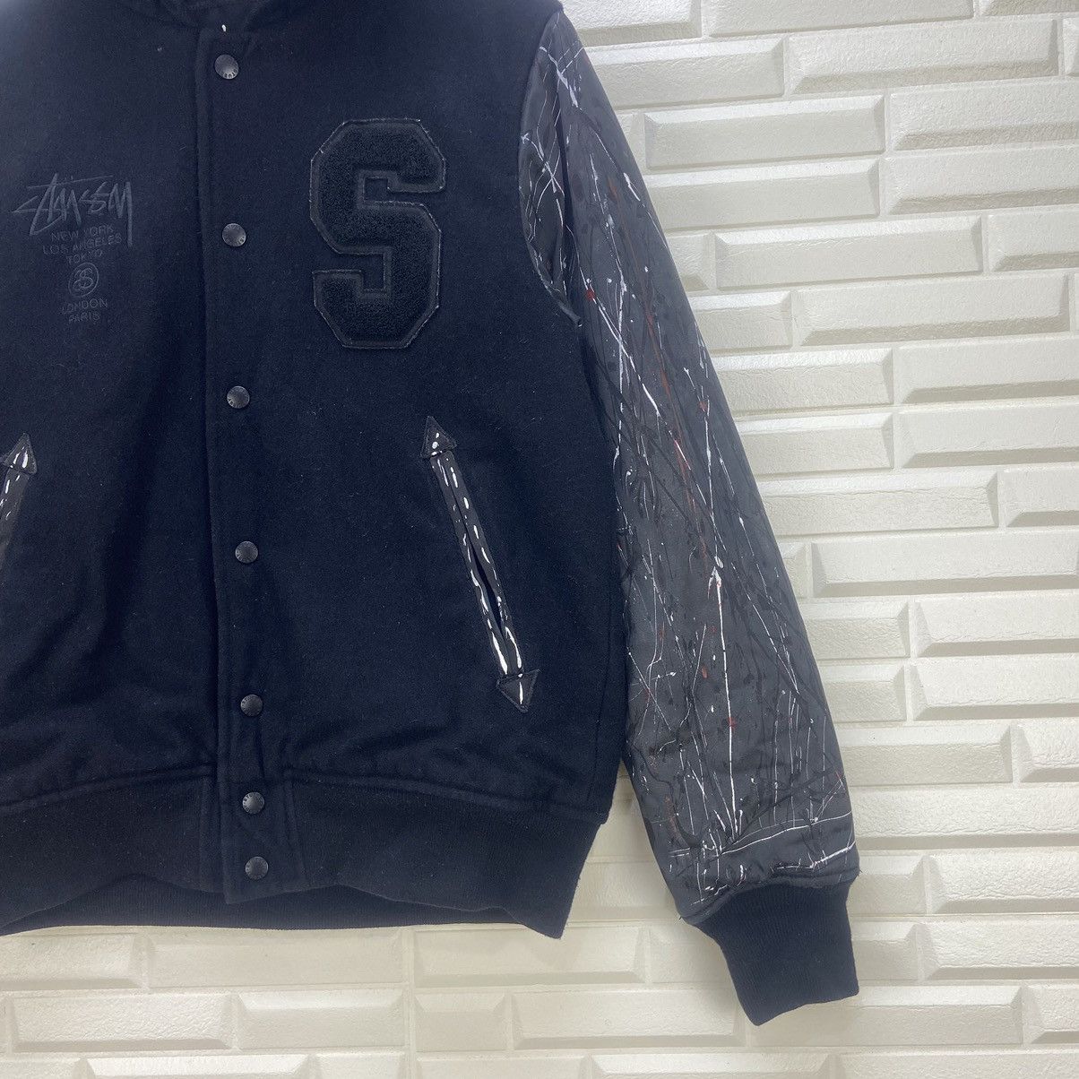 Stussy Custom Made Painting Color Stussy Spell Out Big Logo Varsity Size US S / EU 44-46 / 1 - 5 Thumbnail