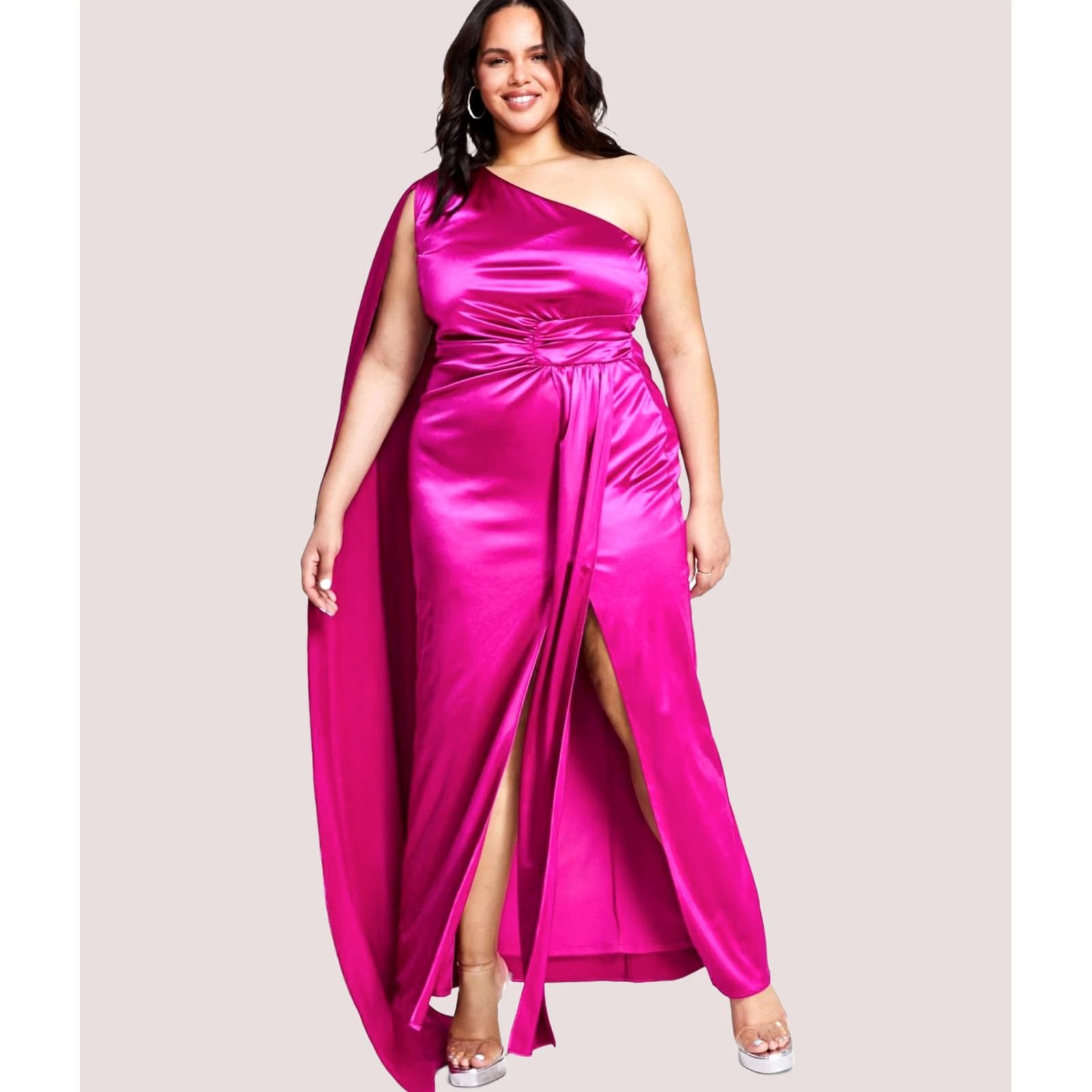 Vintage City Studio Womens Gown Dress deeporchid Plus Size 14W Size XL / US 12-14 / IT 48-50 - 1 Thumbnail