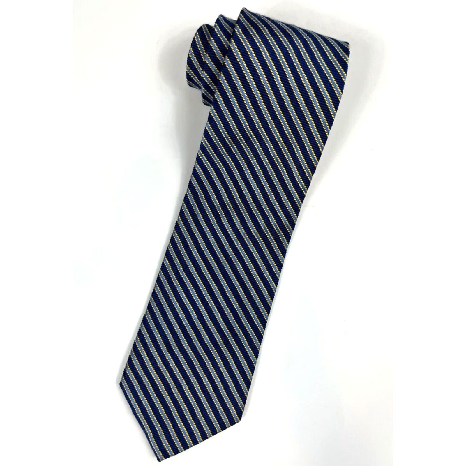 Brooks Brothers BROOKS BROTHERS Makers Silk Tie Striped Men’s Silk Tie Woven in England Made in USA 57"-60" Wide Blue 3.75" Classic Length Men's Tie Size ONE SIZE - 2 Thumbnail