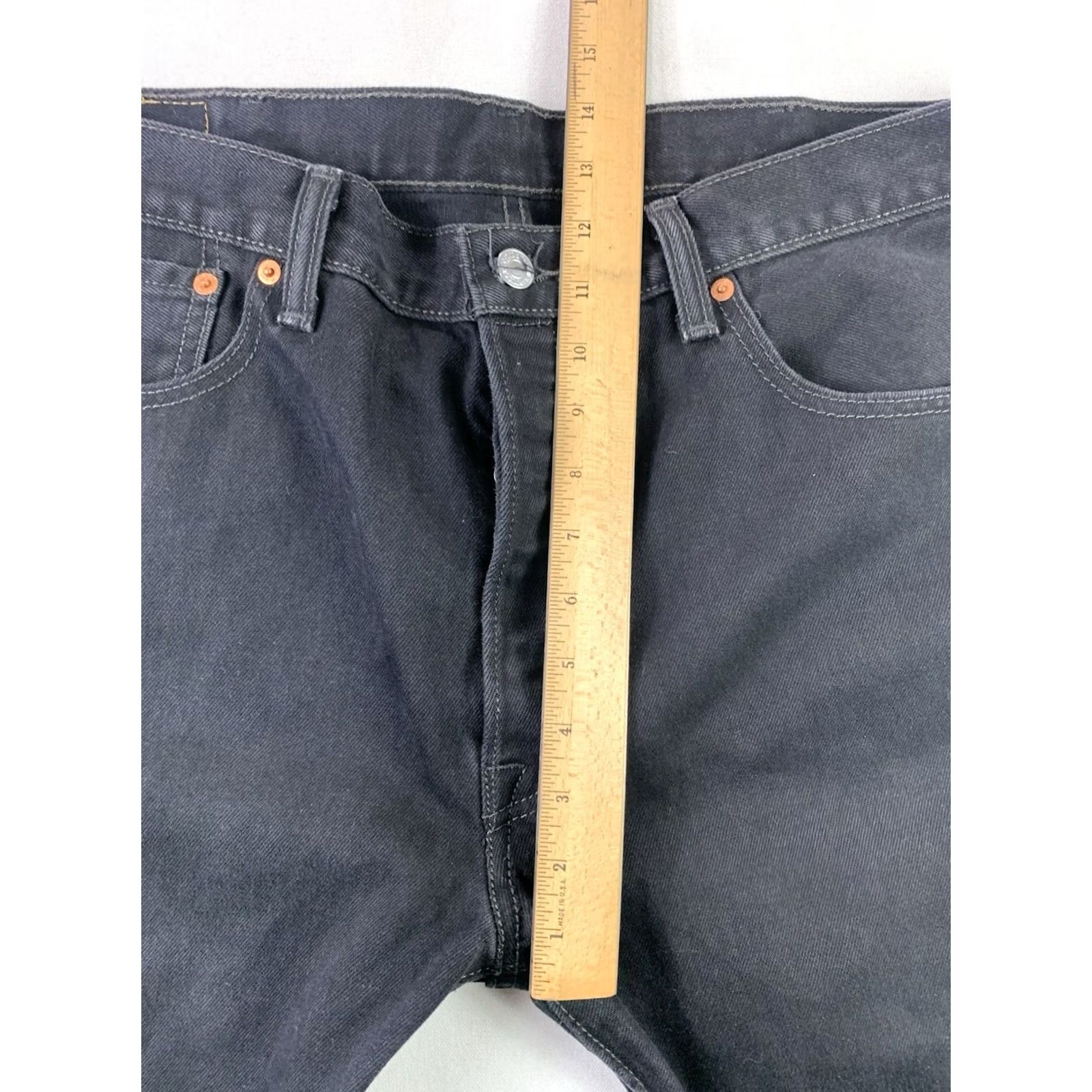 Levi's Levi's 501 Jeans Black Men 38x32 Button fly made in Mexico Straight leg (Fits 38x31) Size US 38 / EU 54 - 5 Thumbnail