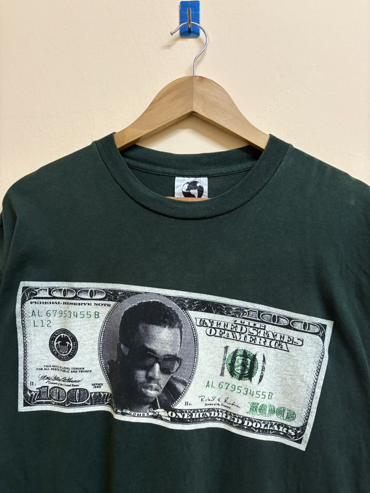 Rap Tees Vintage 90s Puff Daddy P Diddy Dollar Band Rap T-Shirt Size US L / EU 52-54 / 3 - 3 Thumbnail