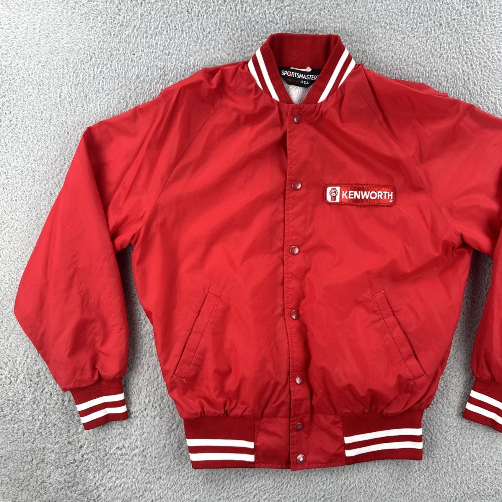 Vintage VINTAGE Sportsmaster Jacket Shirt Red Kenworth Patch M Adults Mens Size US M / EU 48-50 / 2 - 3 Thumbnail