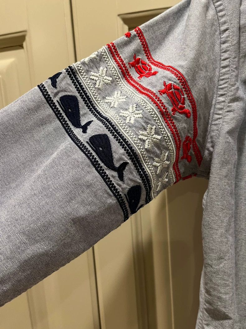 Thom Browne Thom Browne size1 Three-colored embroidered shirt Size US S / EU 44-46 / 1 - 2 Thumbnail