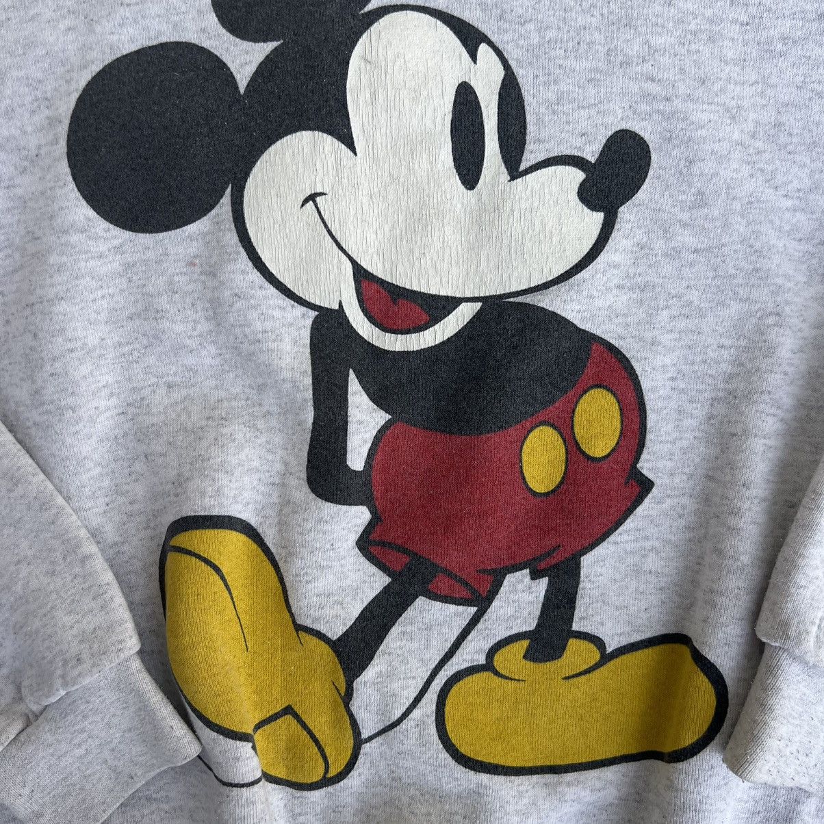 Mickey Mouse × Vintage Vintage 90s Mickey mouse grey sweatshirt Size US S / EU 44-46 / 1 - 4 Thumbnail