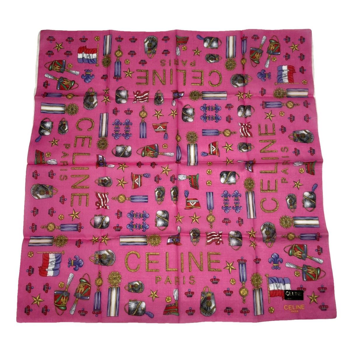 Celine Pink Silk Scarf Size ONE SIZE - 1 Thumbnail