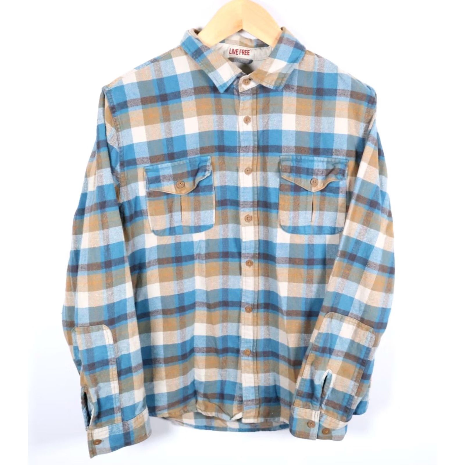 Gramicci Gramicci Flannel Shirt Mens Large Gray Blue Plaid 100% Cotton Workwear Vintage No 90s Grunge Retro Casual Button-Up Size US L / EU 52-54 / 3 - 2 Thumbnail