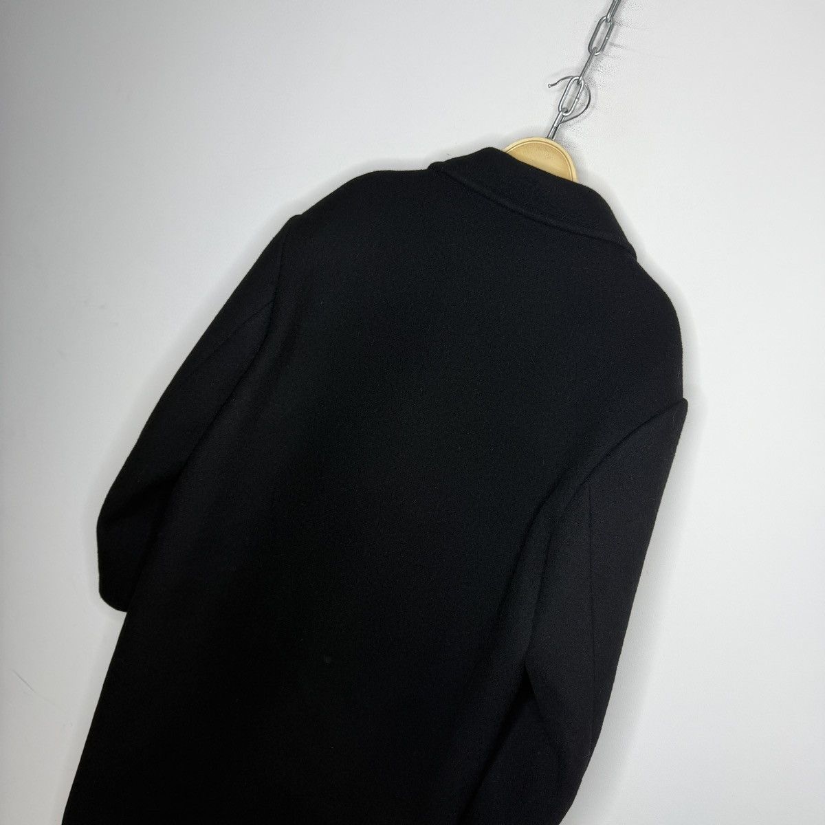 Japanese Brand Paper Moon Made in Korea Oversized Heavy Black Wool Coat Size US M / EU 48-50 / 2 - 9 Thumbnail